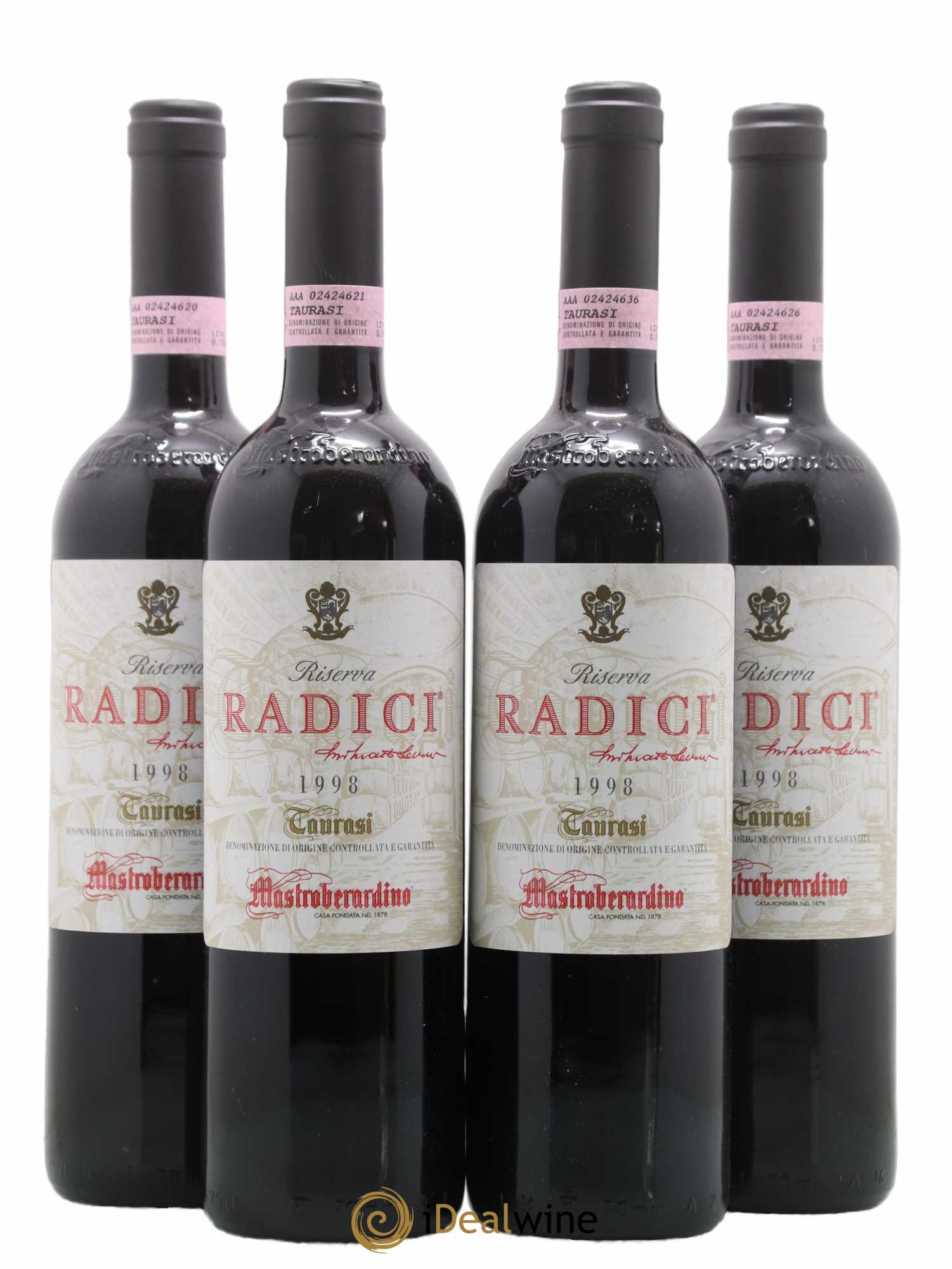 Taurasi DOCG Mastroberardino Radici Riserva 1998 - Posten von 4 Flaschen - 0