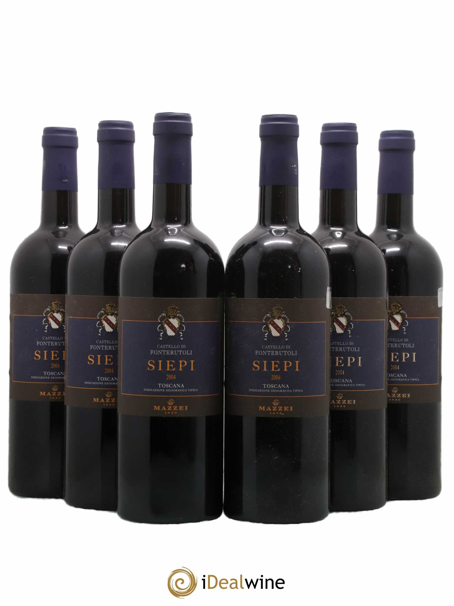 Toscana IGT Castello di Fonterutoli Siepi Mazzei 2004 - Lot de 6 bouteilles - 0