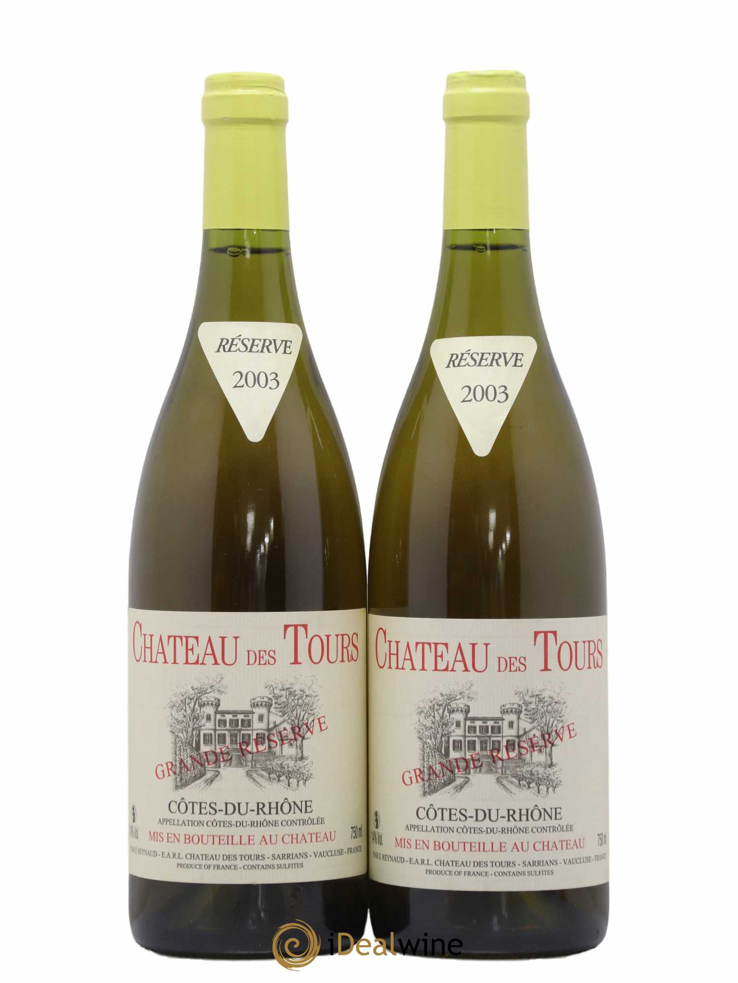 Côtes-du-Rhône Château des Tours Grande Réserve Emmanuel Reynaud 2003 - Lot de 2 bouteilles - 0