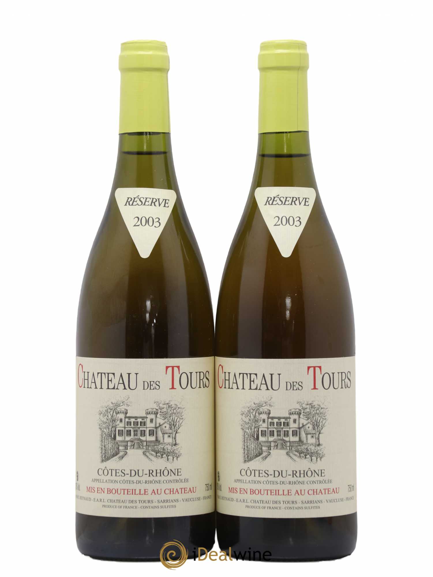 Côtes-du-Rhône Château des Tours Emmanuel Reynaud 2003 - Lot de 2 bouteilles - 0