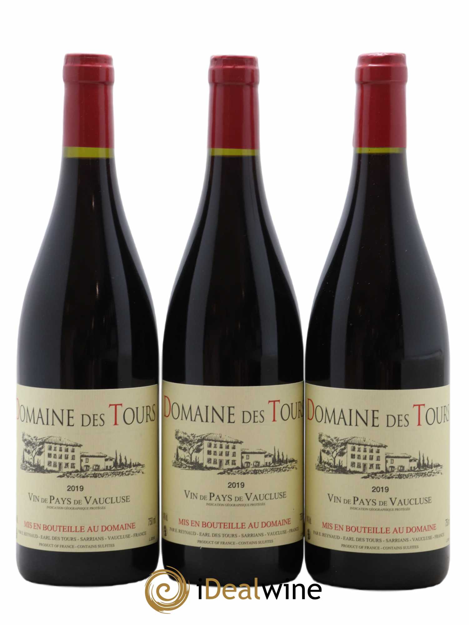 Vaucluse (Vin de Pays de Vaucluse) Domaine des Tours Emmanuel Reynaud 2019 - Lot de 3 bouteilles - 0