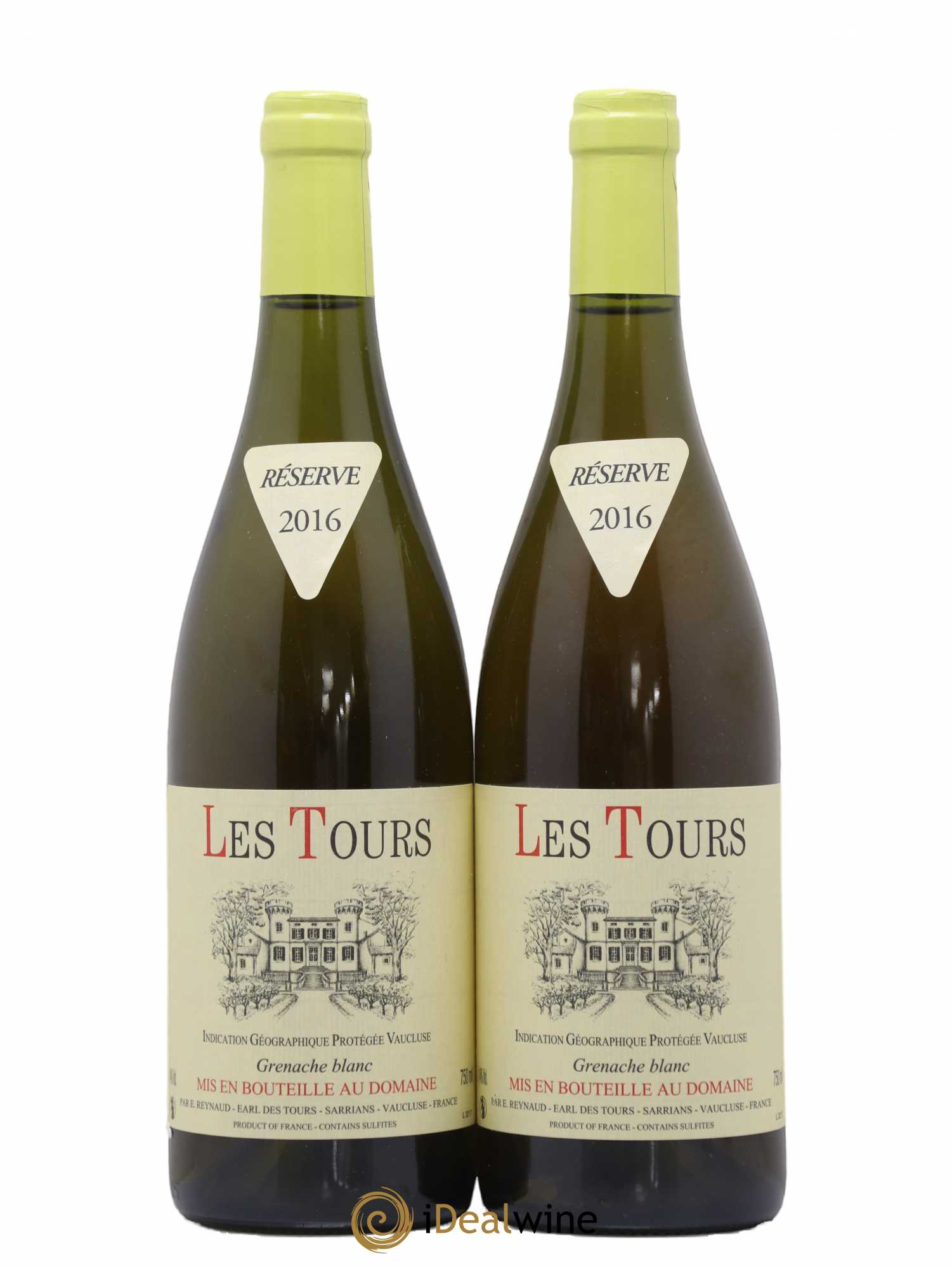 Vaucluse (Vin de Pays de Vaucluse) Les Tours Grenache Blanc Emmanuel Reynaud 2016 - Lot de 2 bouteilles - 0