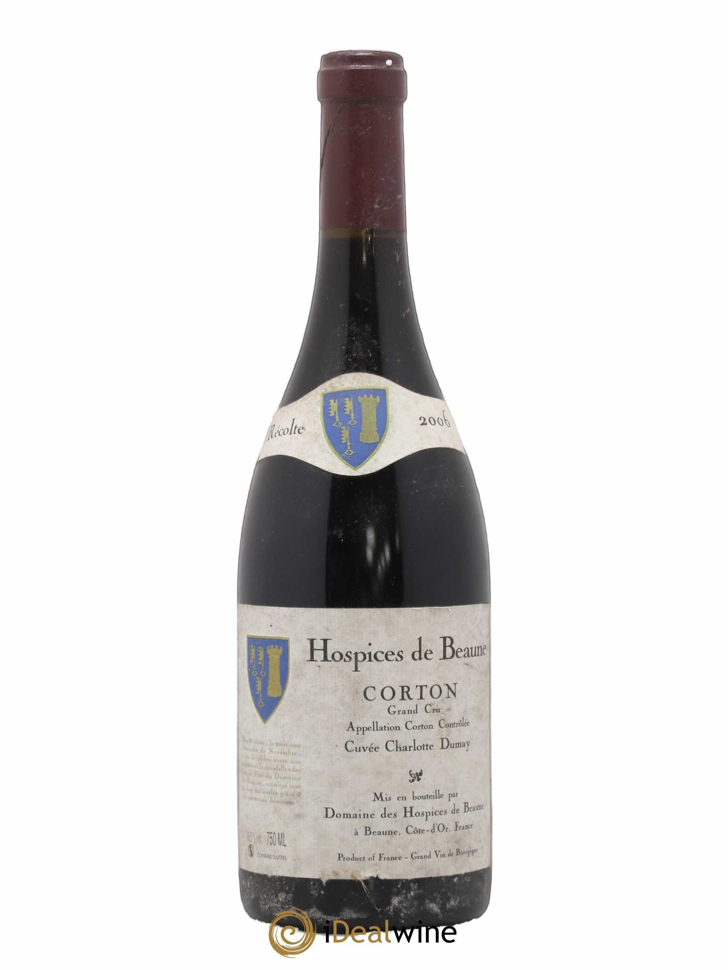 Corton Grand Cru Cuvée Charlotte Dumay Hospices de Beaune 2006 - Lot de 1 bouteille - 0