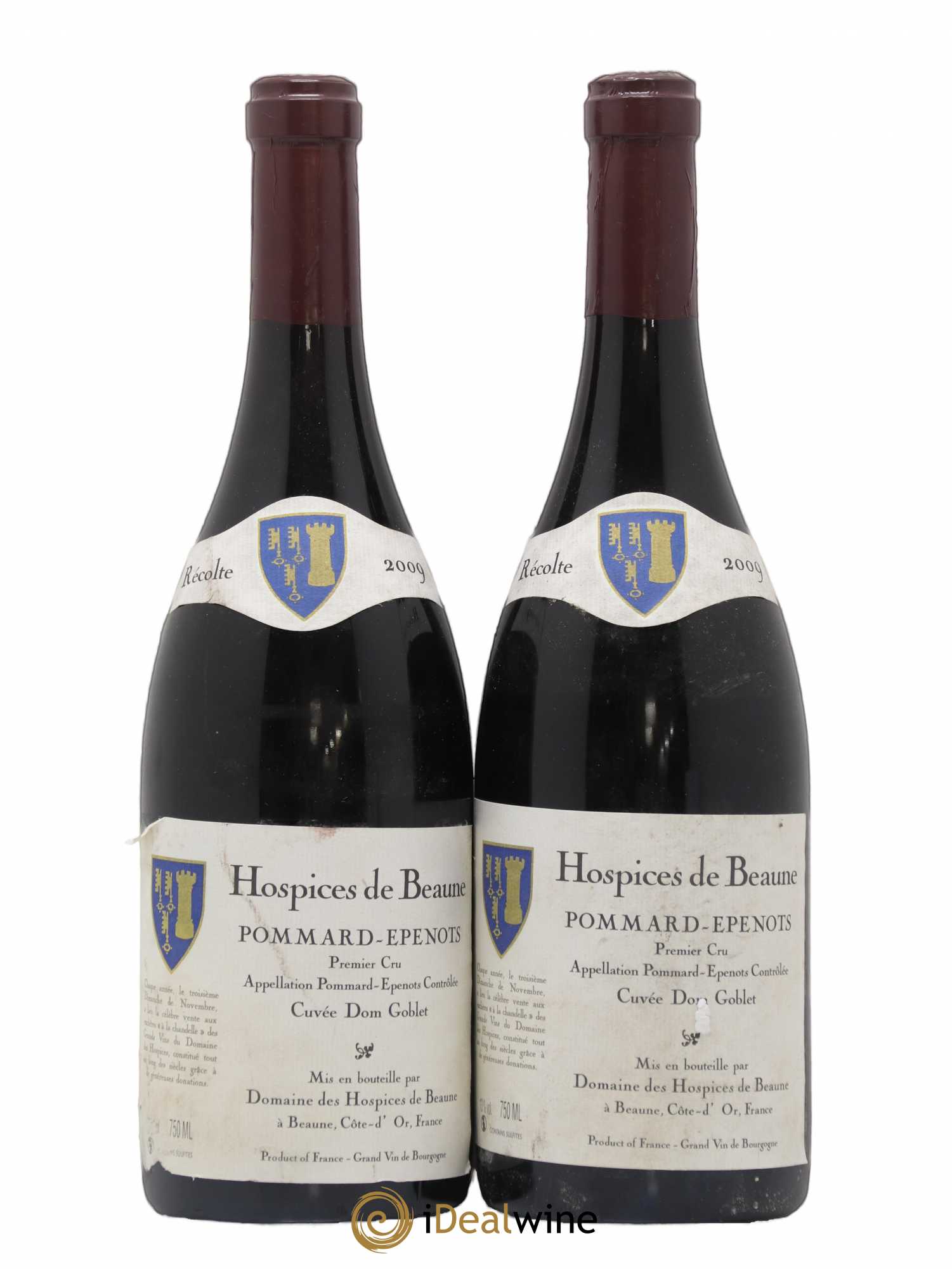 Pommard 1er Cru Cuvée Dominique Goblet Epenots Hospices de Beaune 2009 - Posten von 2 Flaschen - 0