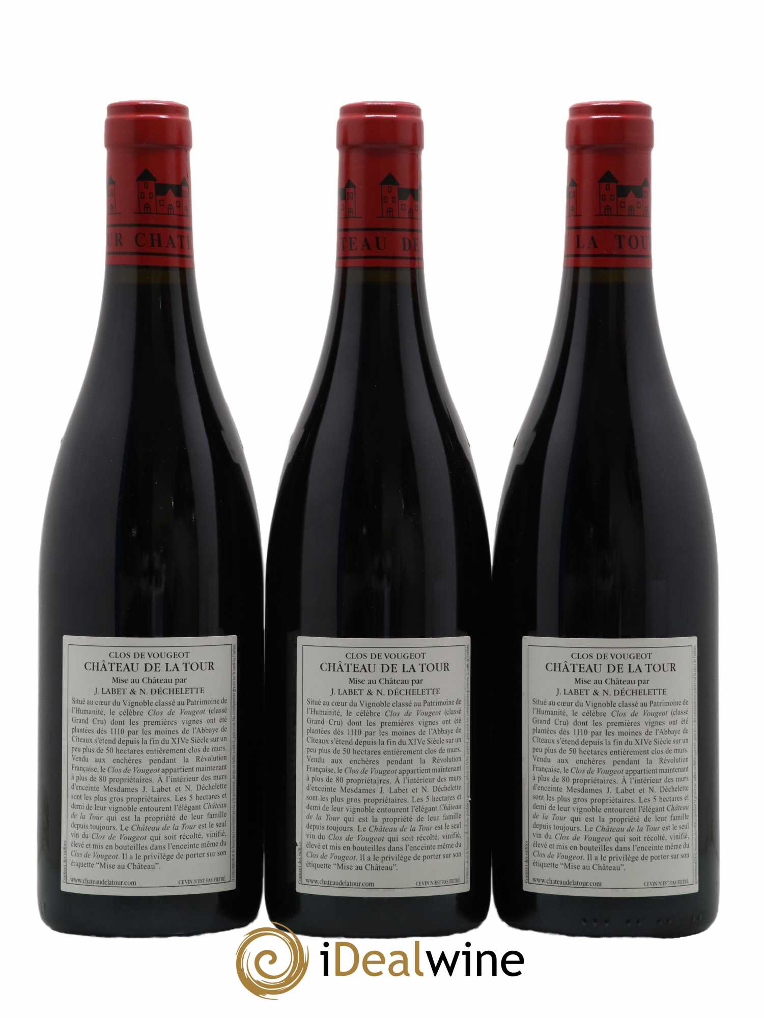 Clos de Vougeot Grand Cru Château de La Tour 2014 - Lot de 3 bouteilles - 1