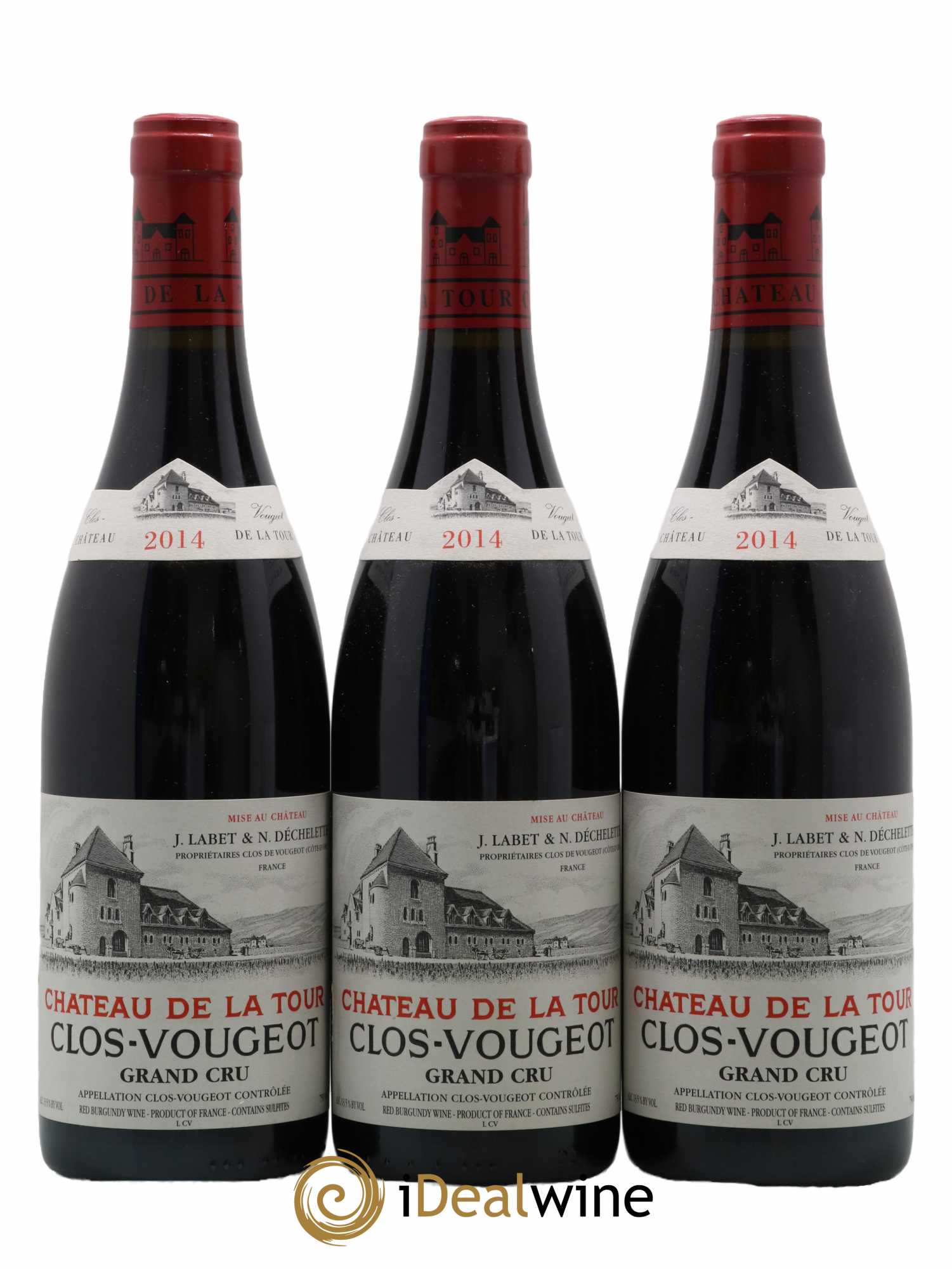 Clos de Vougeot Grand Cru Château de La Tour 2014 - Lot de 3 bouteilles - 0