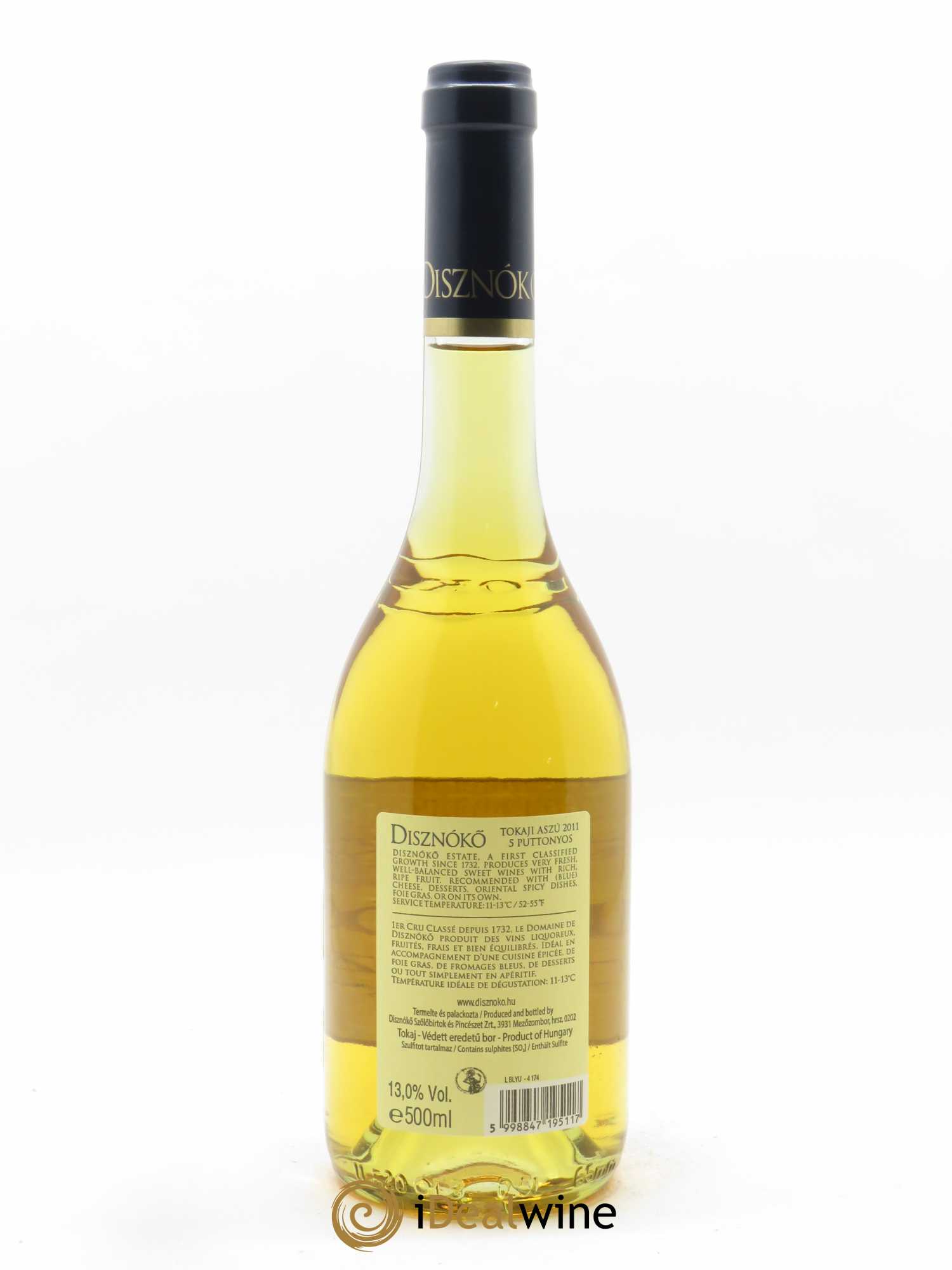 Tokaji Aszu 5 Puttonyos Disznoko (Domaine) (50cl) 2011 - Lot de 1 bouteille - 1