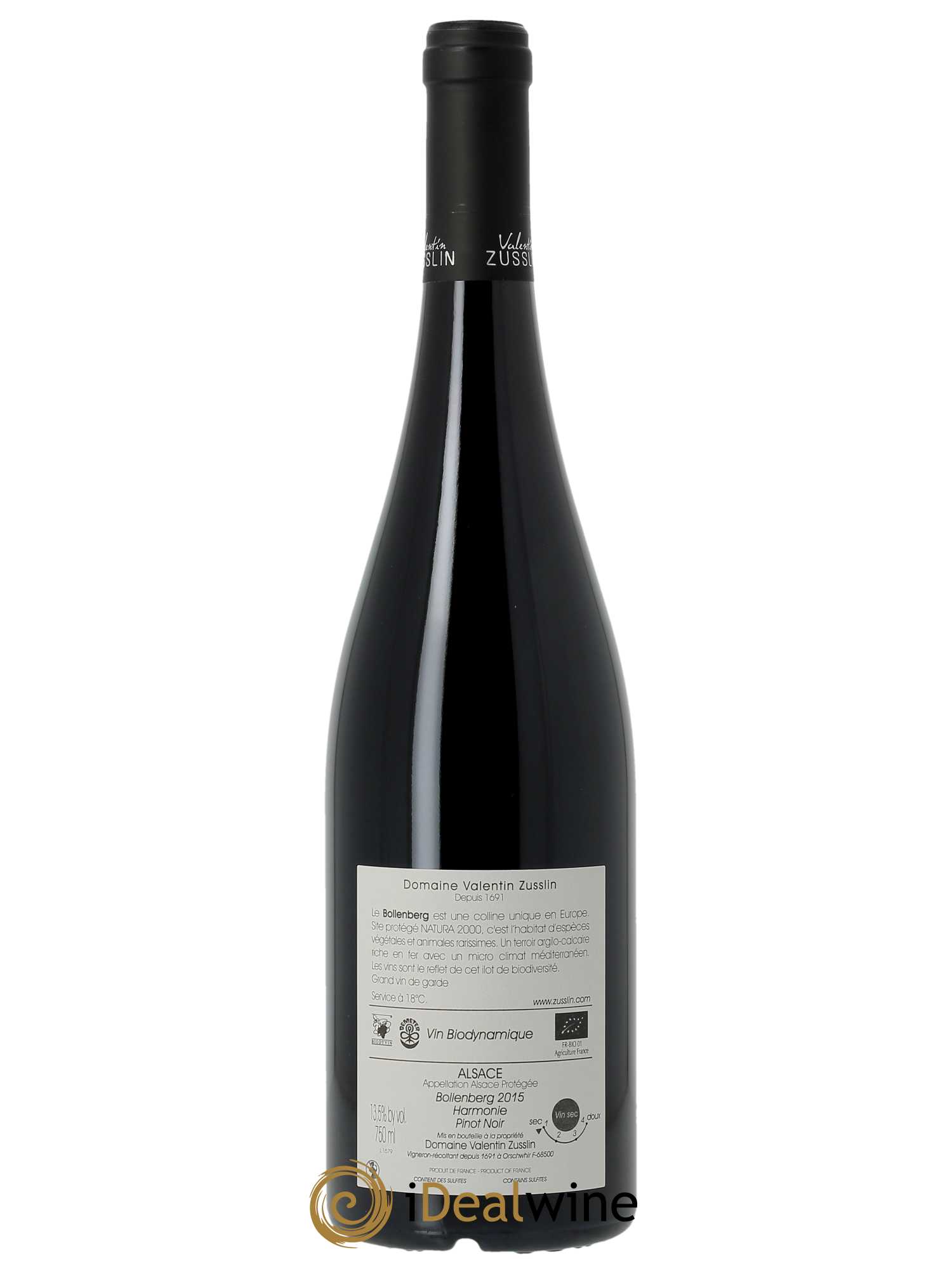 Alsace Pinot Noir Bollenberg Harmonie Valentin Zusslin (Domaine) 2015 - Lotto di 1 bottiglia - 1