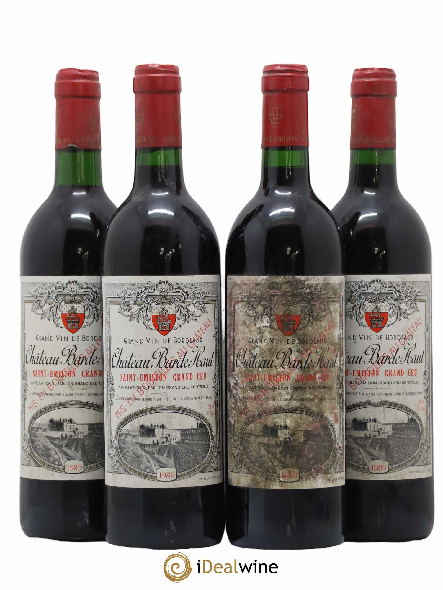 Château Barde Haut Grand Cru Classé (no reserve) 1989 - Lot of 4 bottles - 0