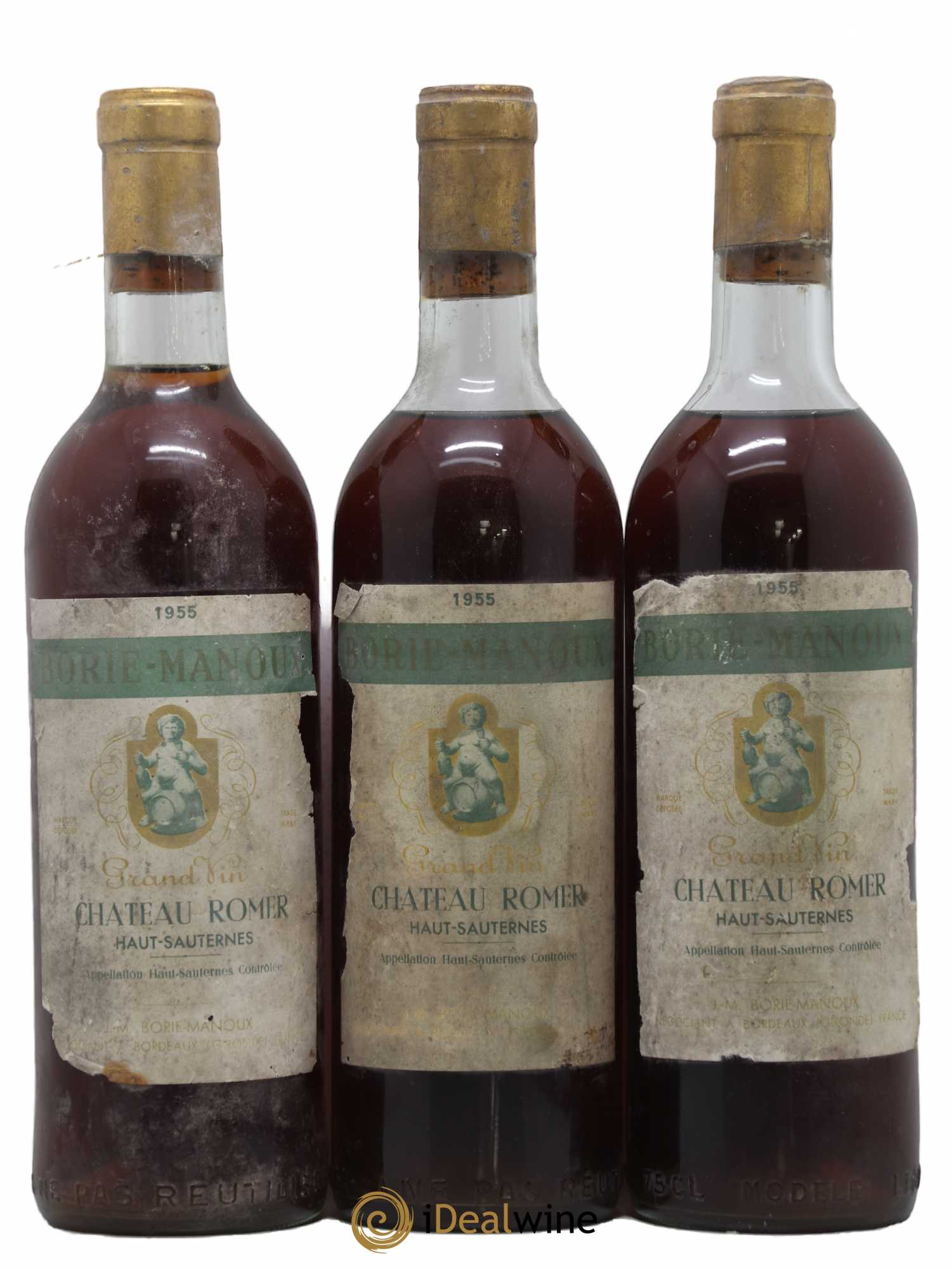 Château Romer du Hayot 2ème Grand Cru Classé 1955 - Lotto di 3 bottiglie - 0
