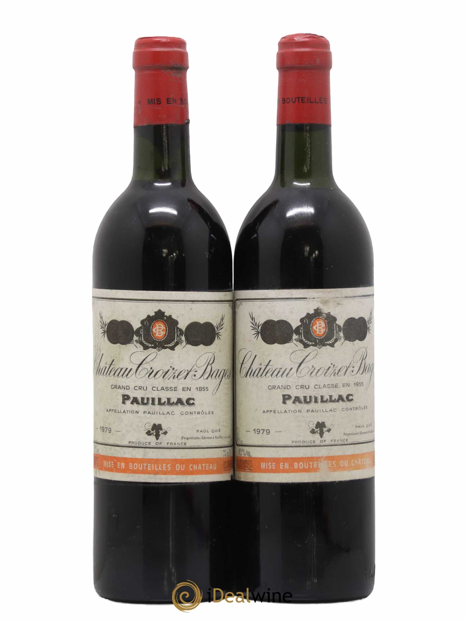 Château Croizet Bages 5ème Grand Cru Classé 1979 - Lot de 2 bouteilles - 0