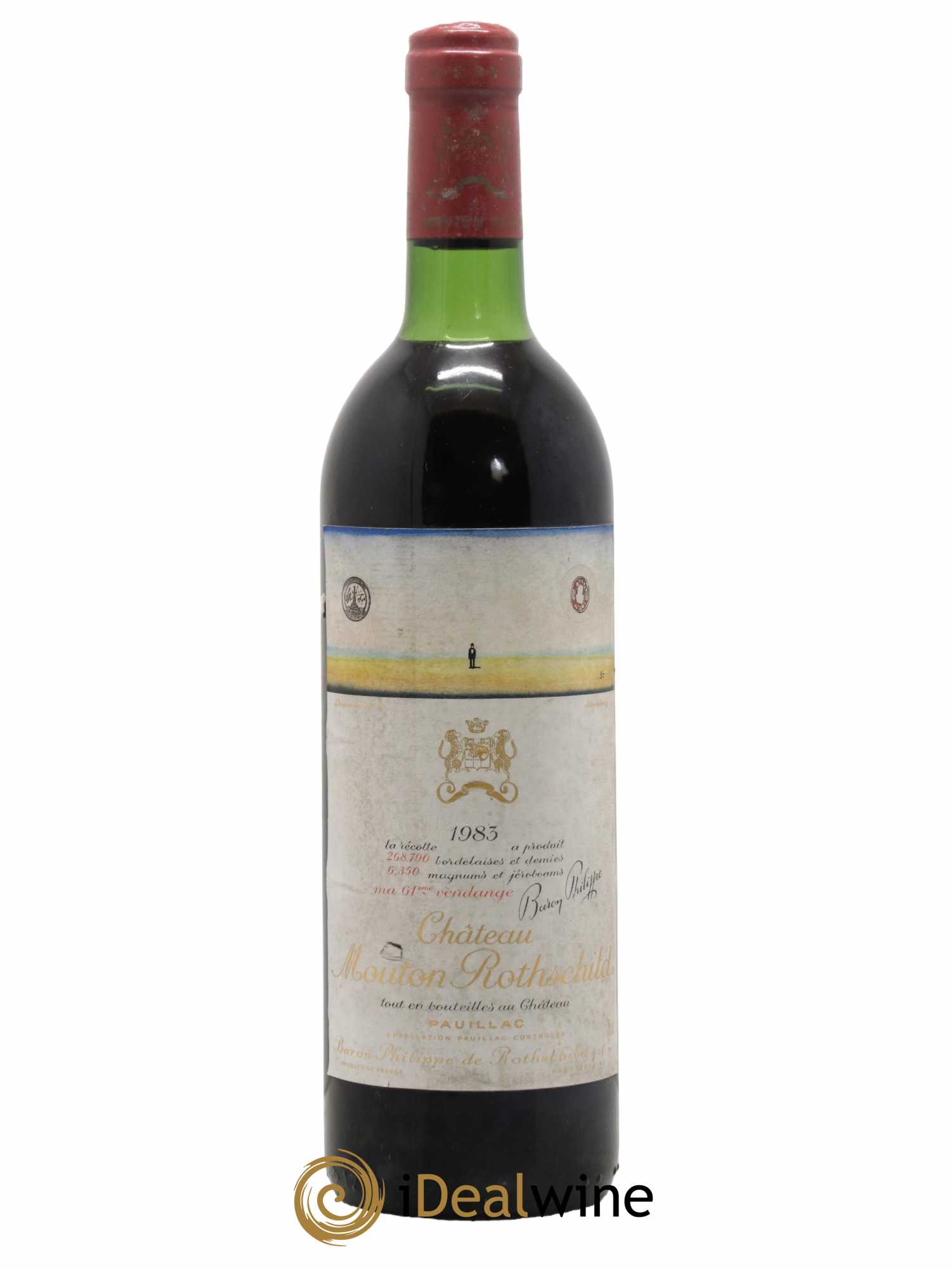 Château Mouton Rothschild 1er Grand Cru Classé 1983 - Lot de 1 bouteille - 0