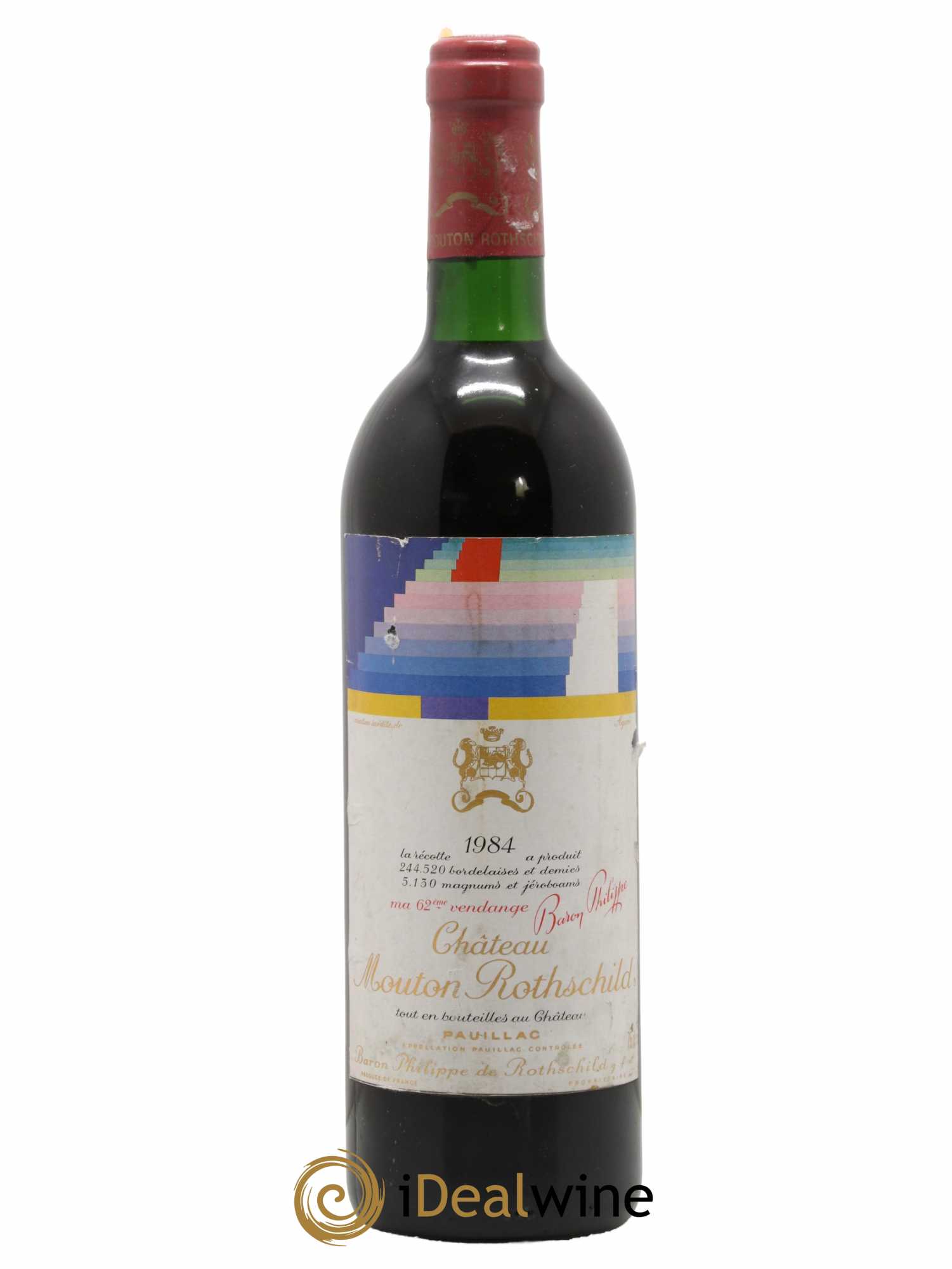 Château Mouton Rothschild 1er Grand Cru Classé 1984 - Lot de 1 bouteille - 0