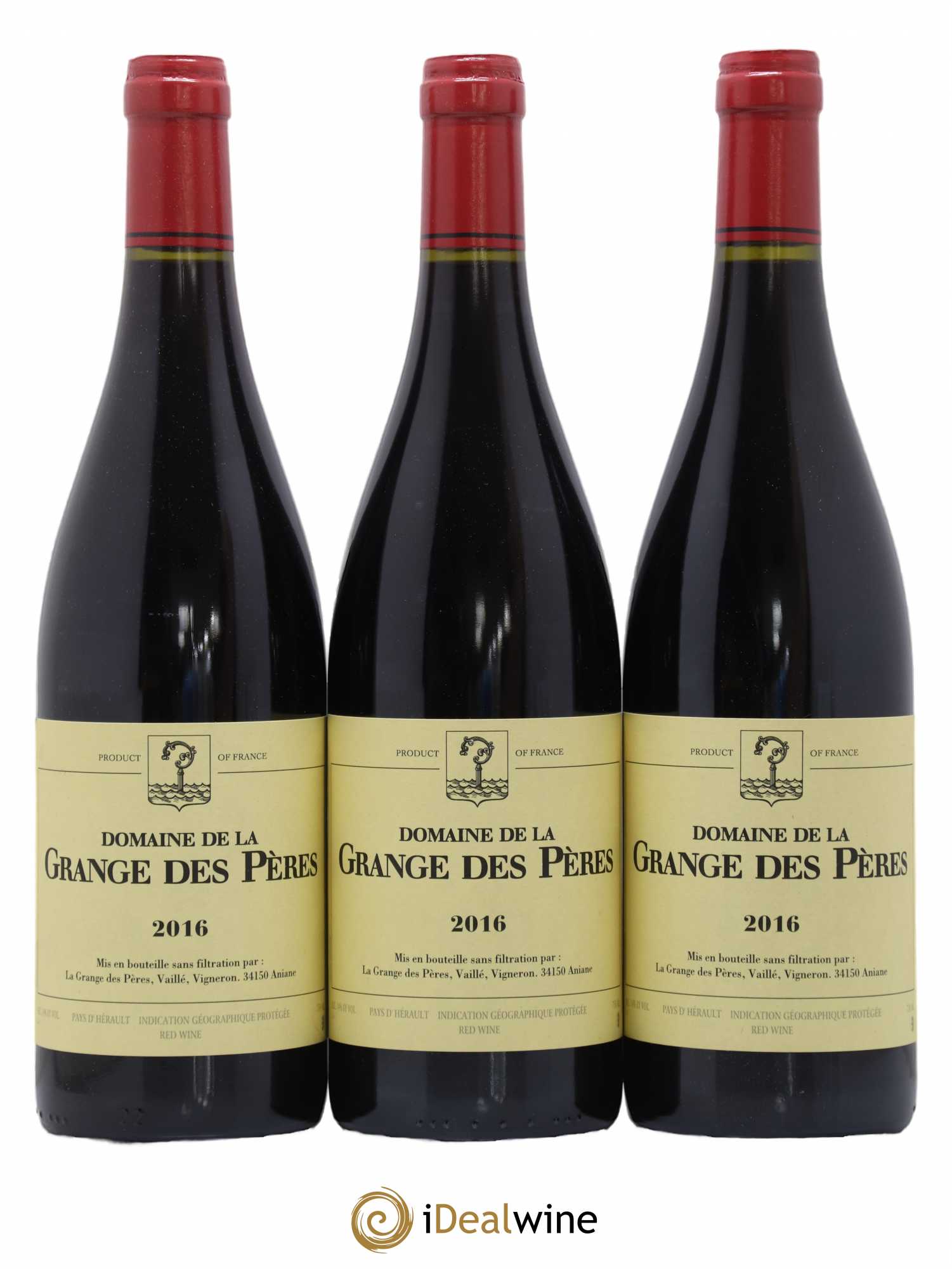 Pays d'Hérault Grange des Pères Laurent Vaillé 2016 - Lot de 3 bouteilles - 0