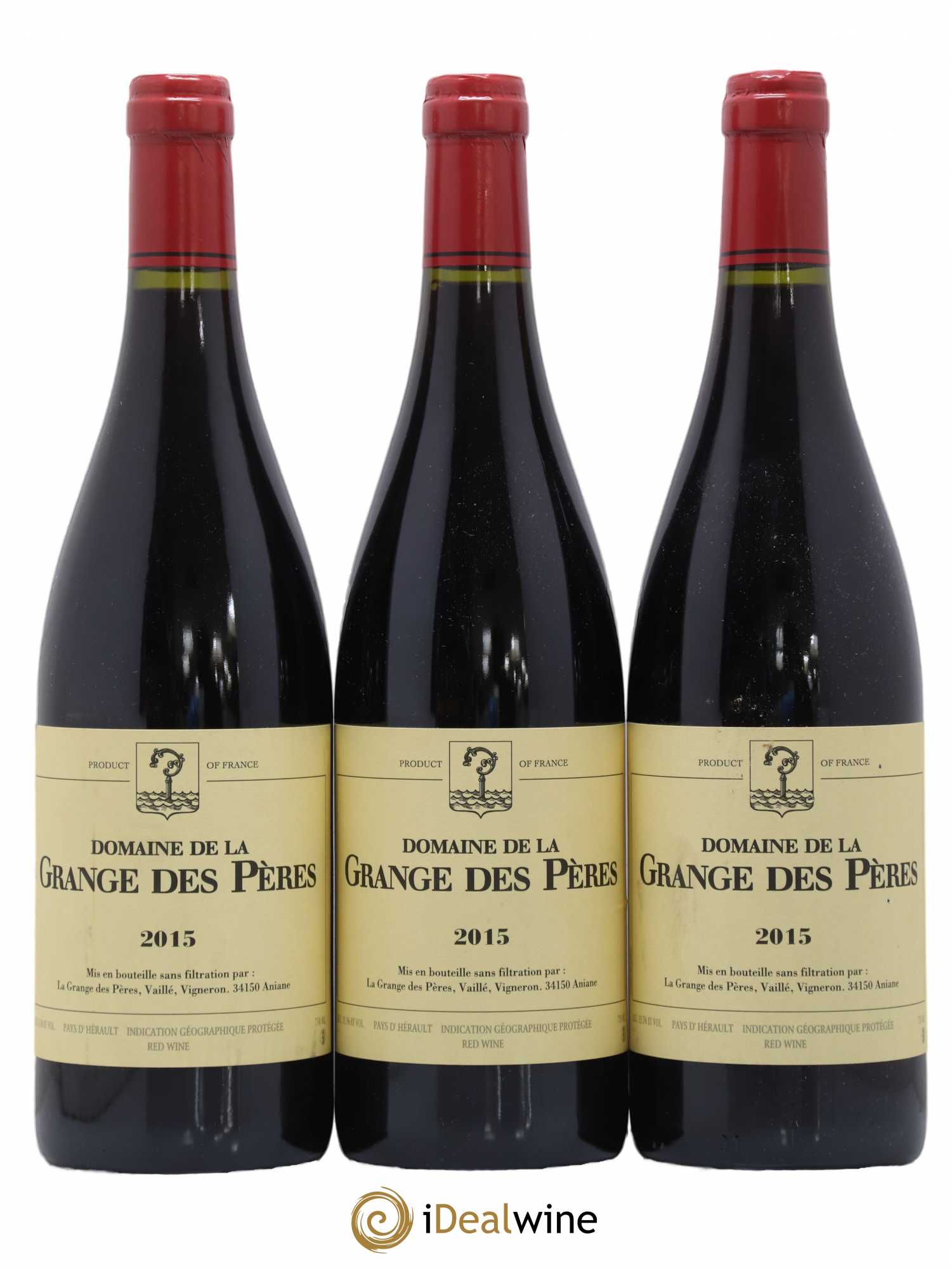 Pays d'Hérault Grange des Pères Laurent Vaillé 2015 - Lot de 3 bouteilles - 0