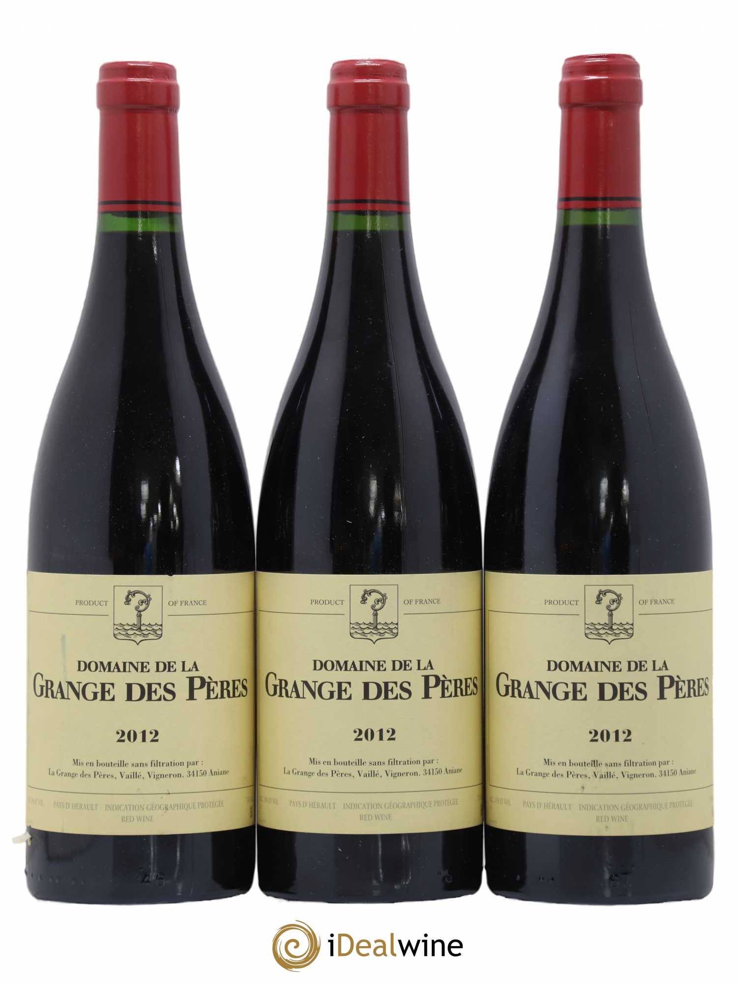 Pays d'Hérault Grange des Pères Laurent Vaillé 2012 - Lot de 3 bouteilles - 0