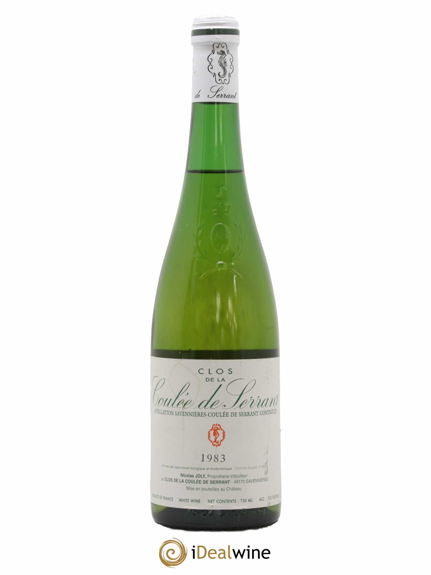 Savennières Clos de la Coulée de Serrant Vignobles de la Coulée de Serrant - Nicolas Joly 1983 - Lot de 1 bouteille - 0