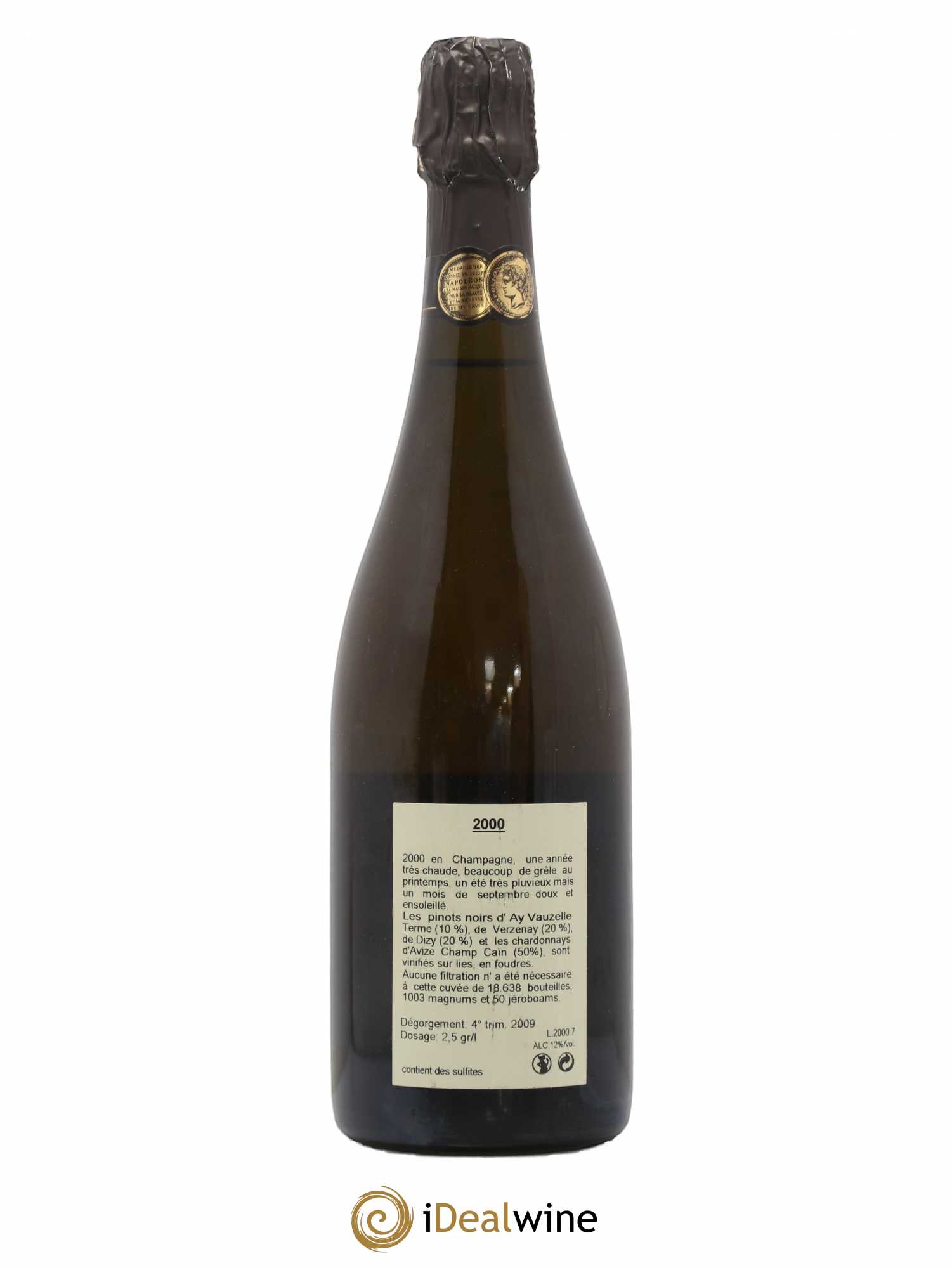 Millésimé Jacquesson Avize Grand Cru 2000 - Lot de 1 bouteille - 1