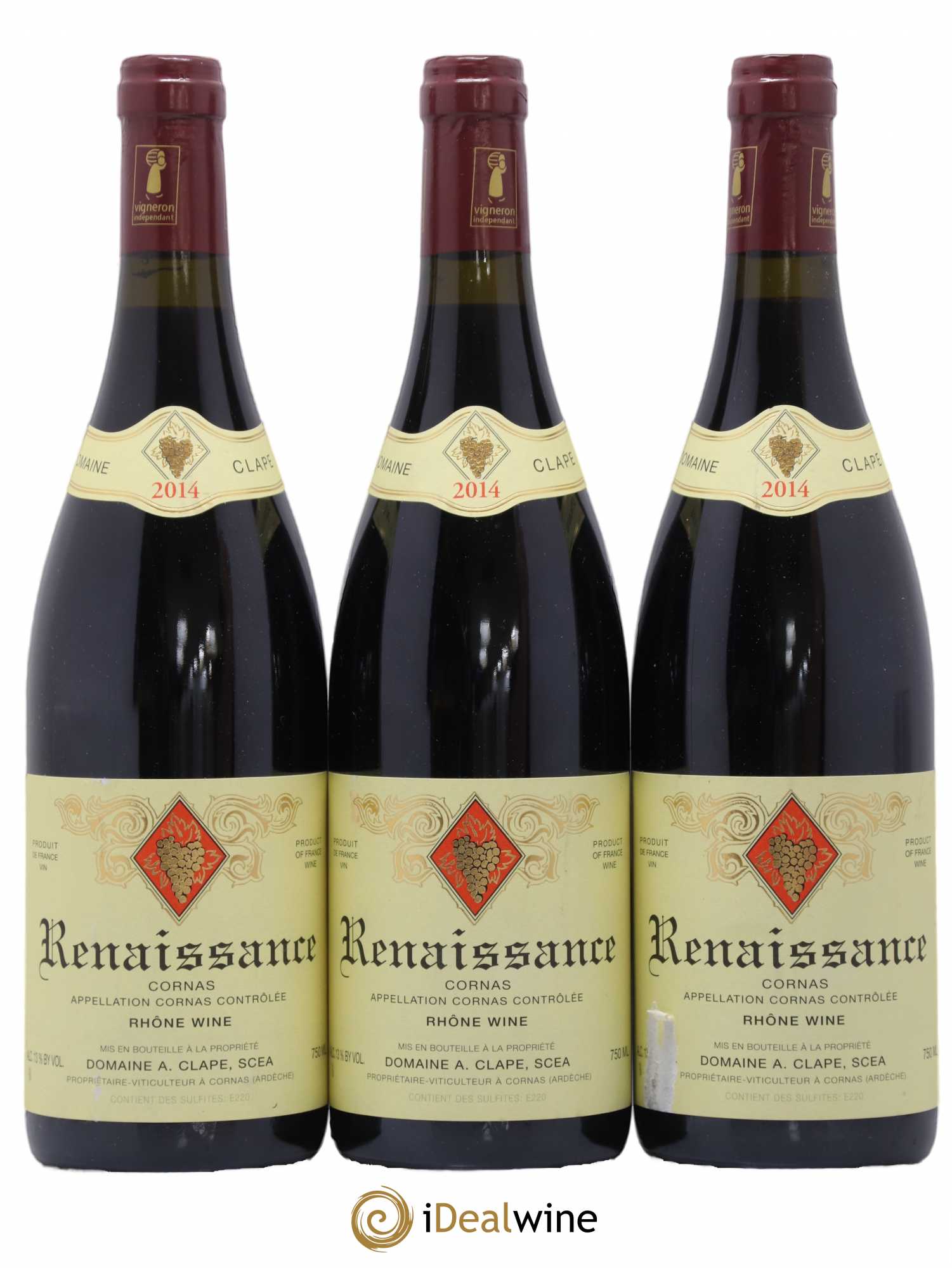 Cornas Renaissance Auguste Clape 2014 - Lot de 3 bouteilles - 0