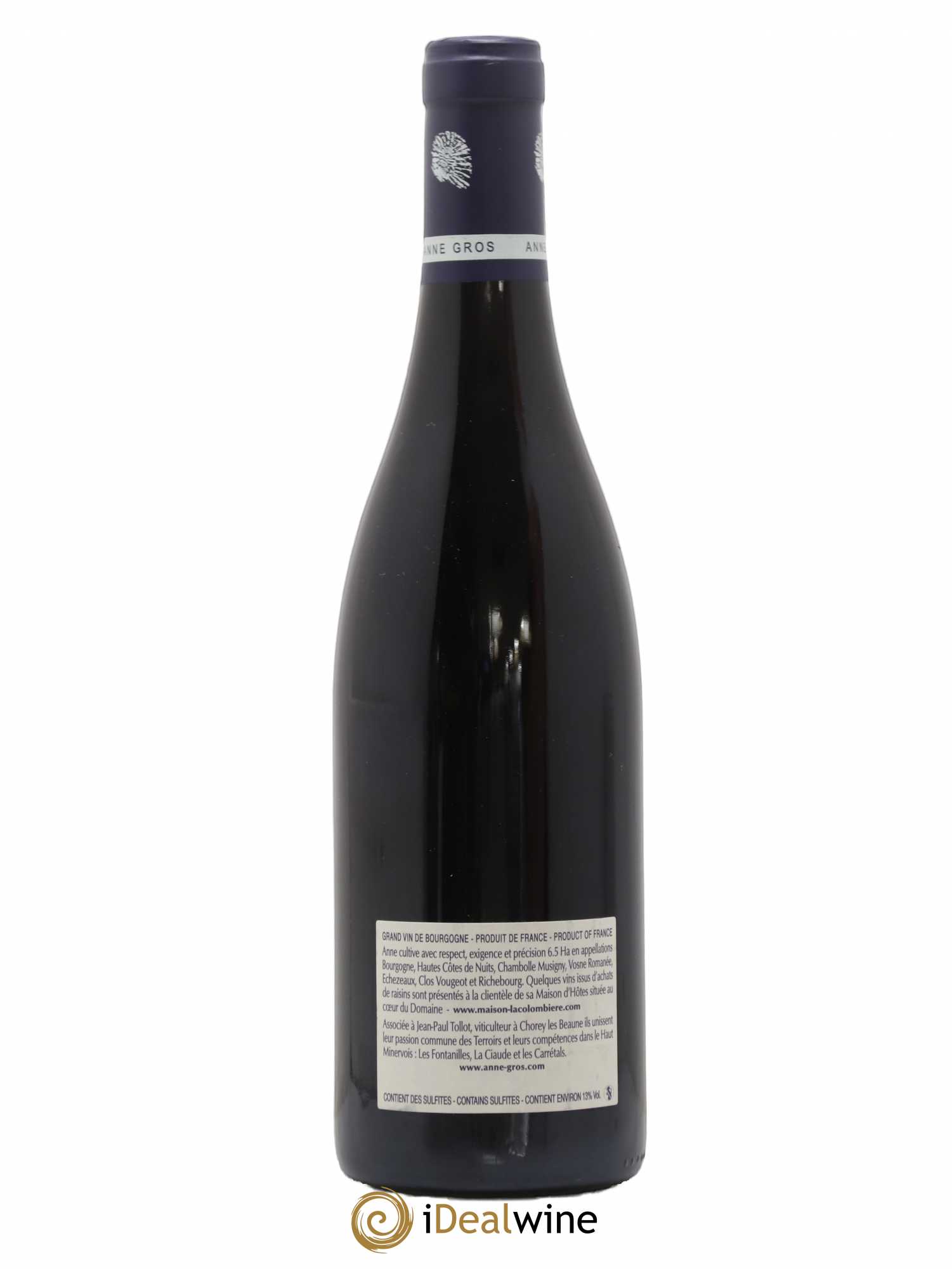 Clos de Vougeot Grand Cru Le Grand Maupertui Anne Gros 2014 - Lot de 1 bouteille - 1