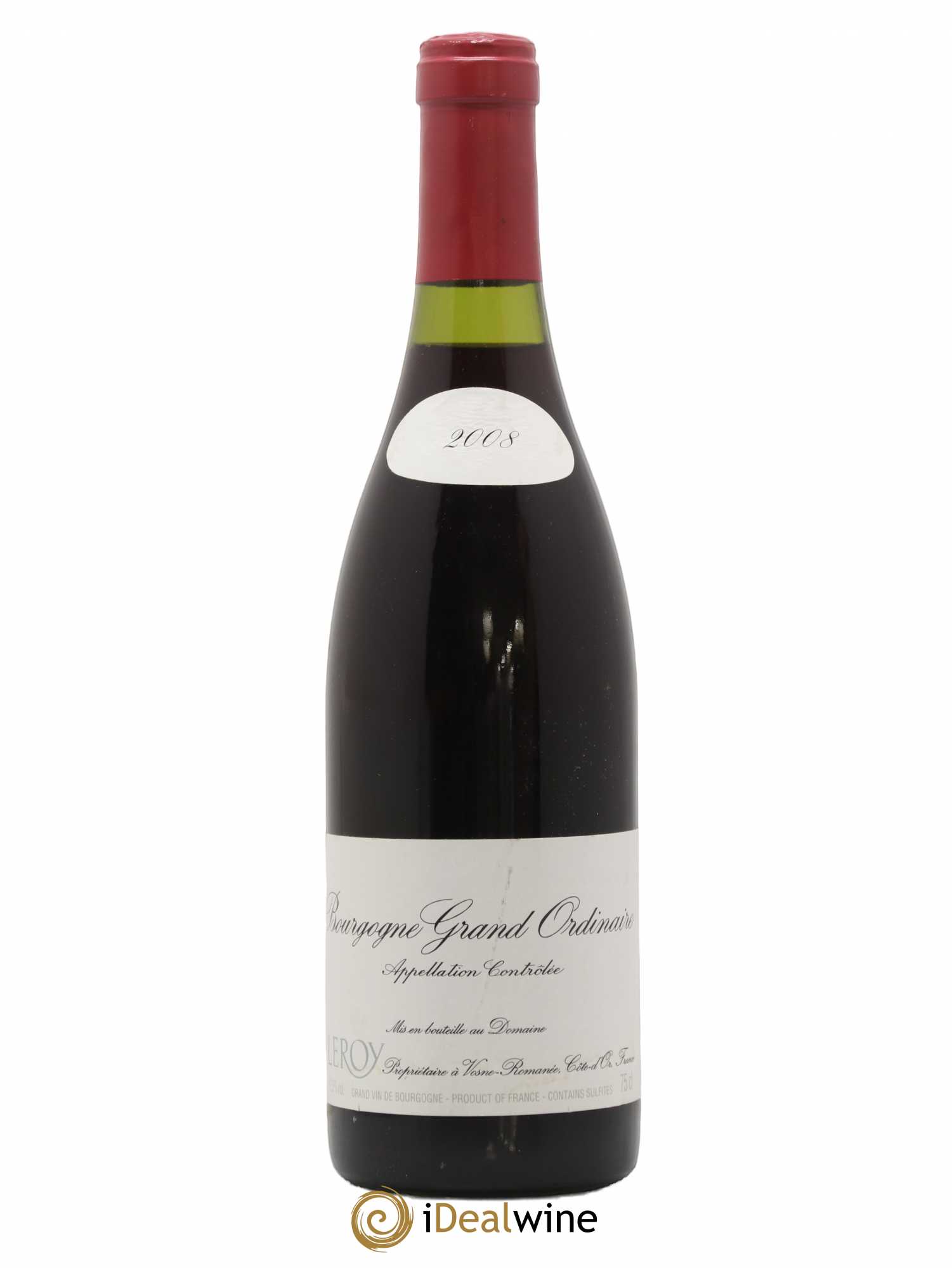 Bourgogne Leroy (Domaine) Grand Ordinaire 2008 - Lot de 1 bouteille - 0