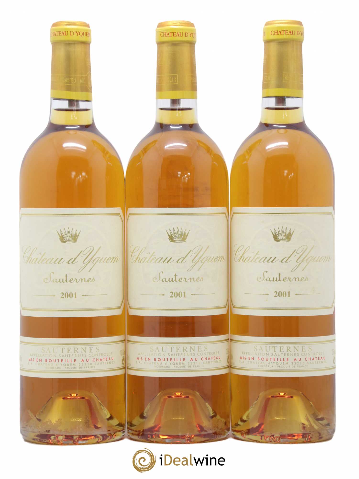 Château d' Yquem 1er Cru Classé Supérieur 2001 - Lotto di 3 bottiglie - 0