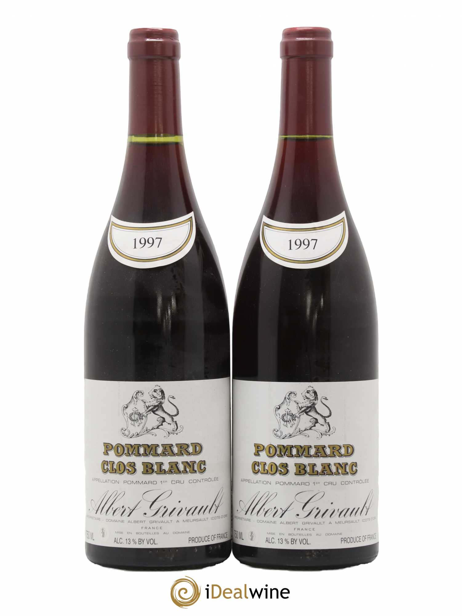 Pommard 1er Cru Clos Blanc Albert Grivault 1997 - Lot de 2 bouteilles - 0