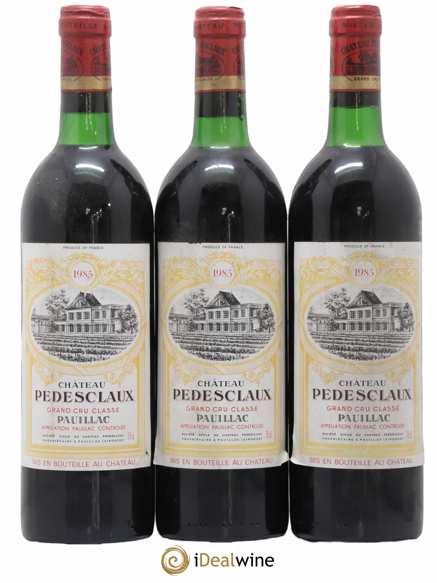 Château Pedesclaux 5ème Grand Cru Classé 1985 - Lot de 3 bouteilles - 0