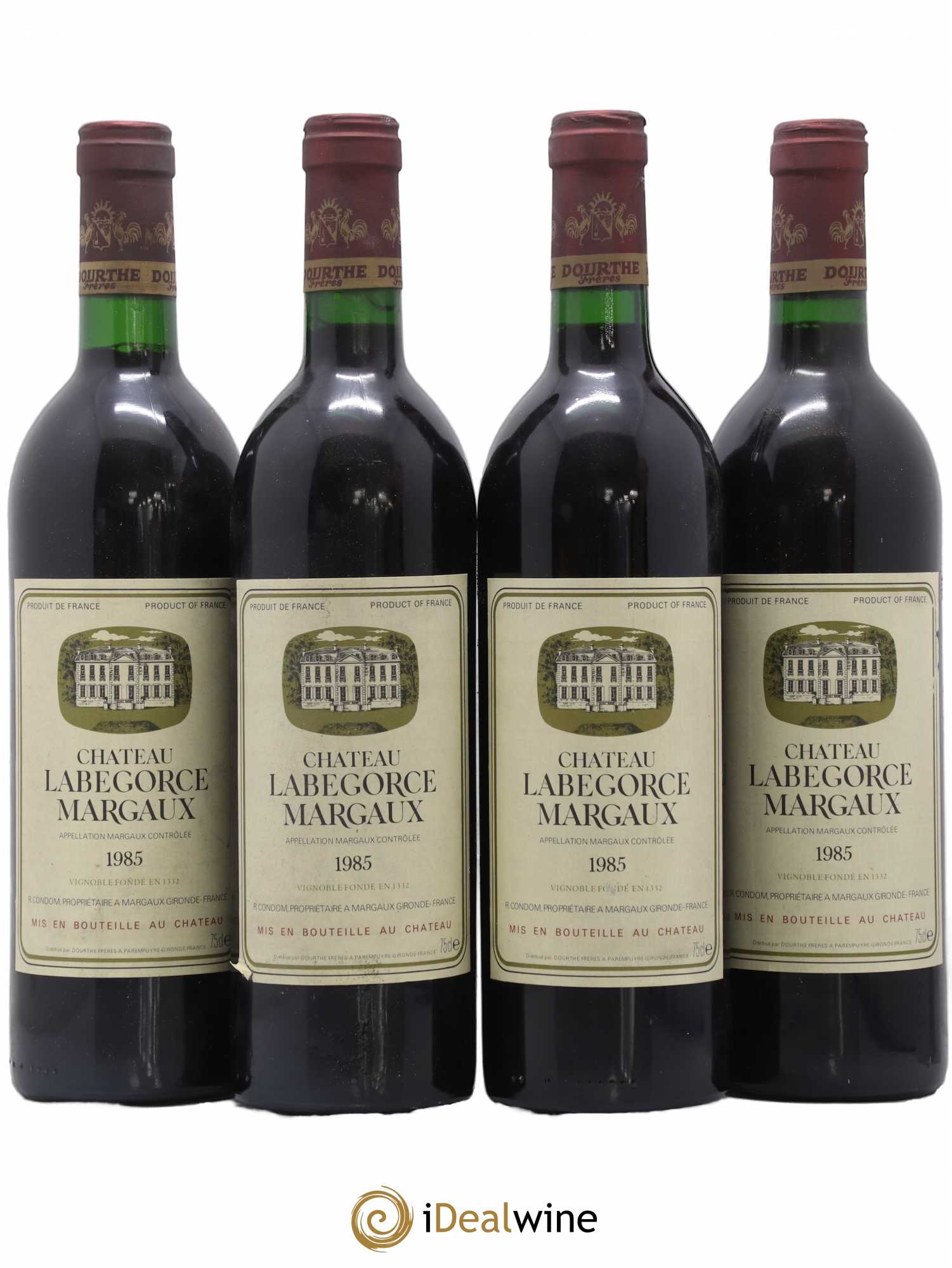 Château Labegorce Cru Bourgeois 1985 - Lot de 4 bouteilles - 0