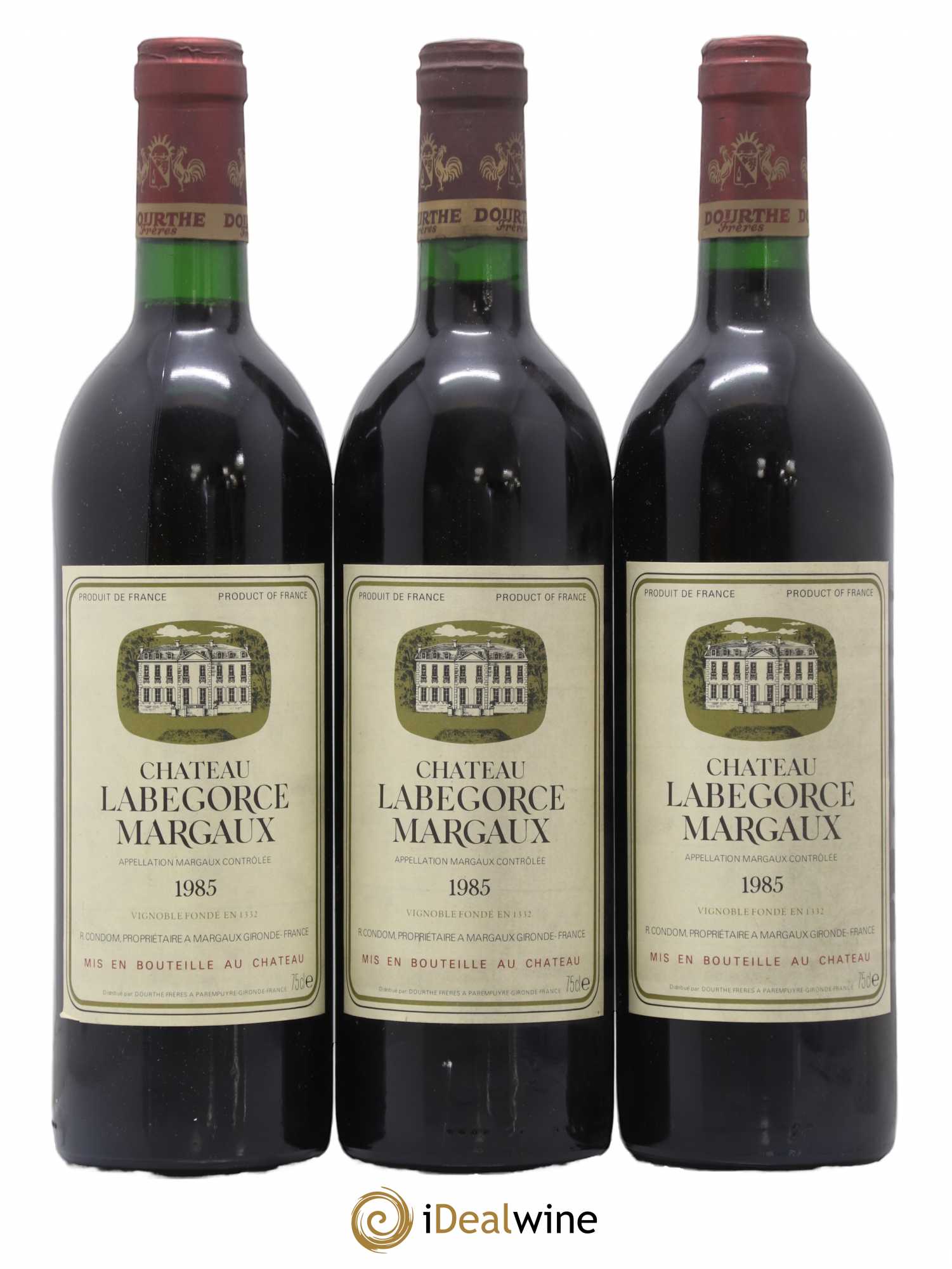 Château Labegorce Cru Bourgeois 1985 - Lot de 3 bouteilles - 0