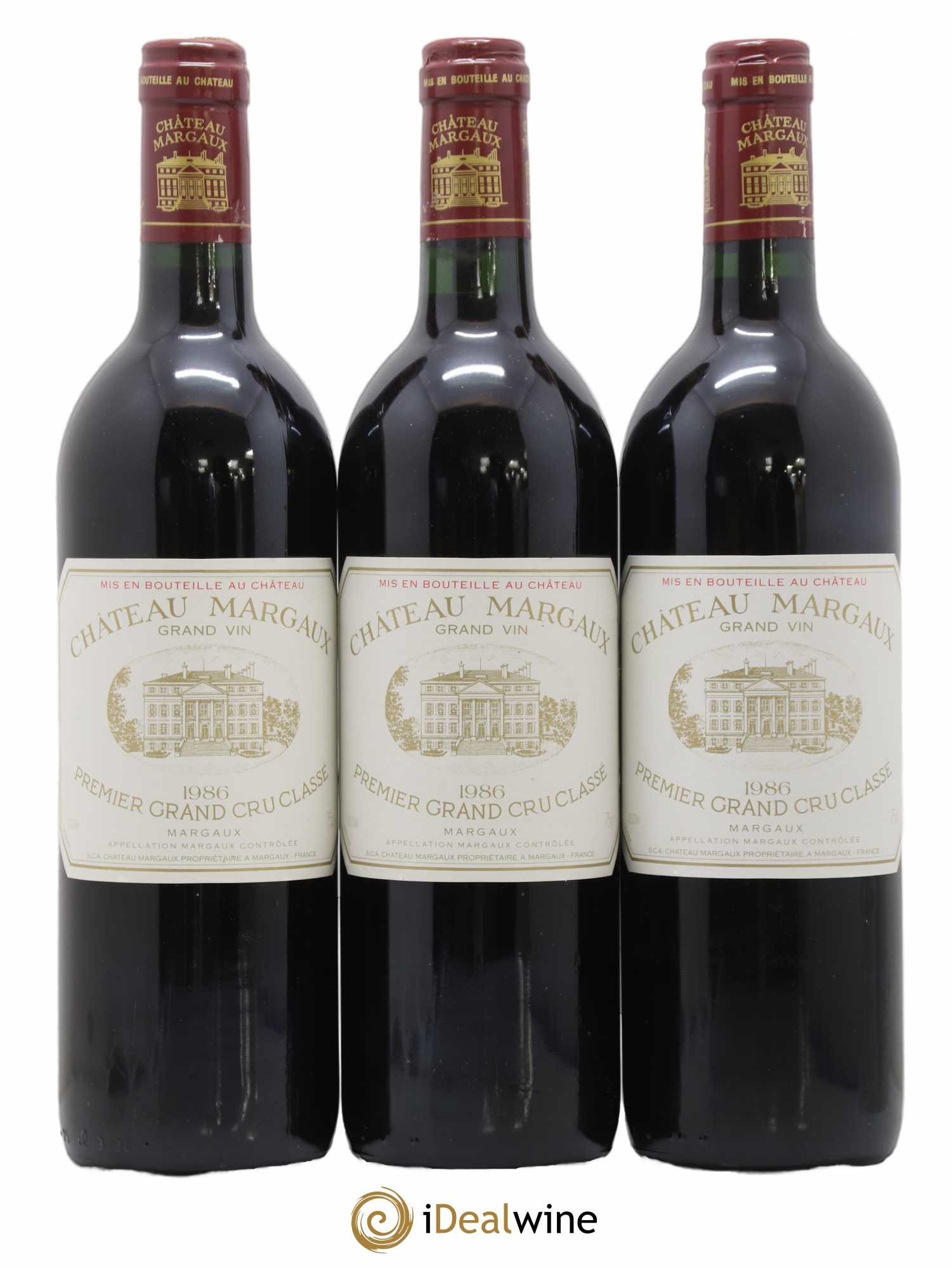 Château Margaux 1er Grand Cru Classé 1986 - Lot de 3 bouteilles - 0