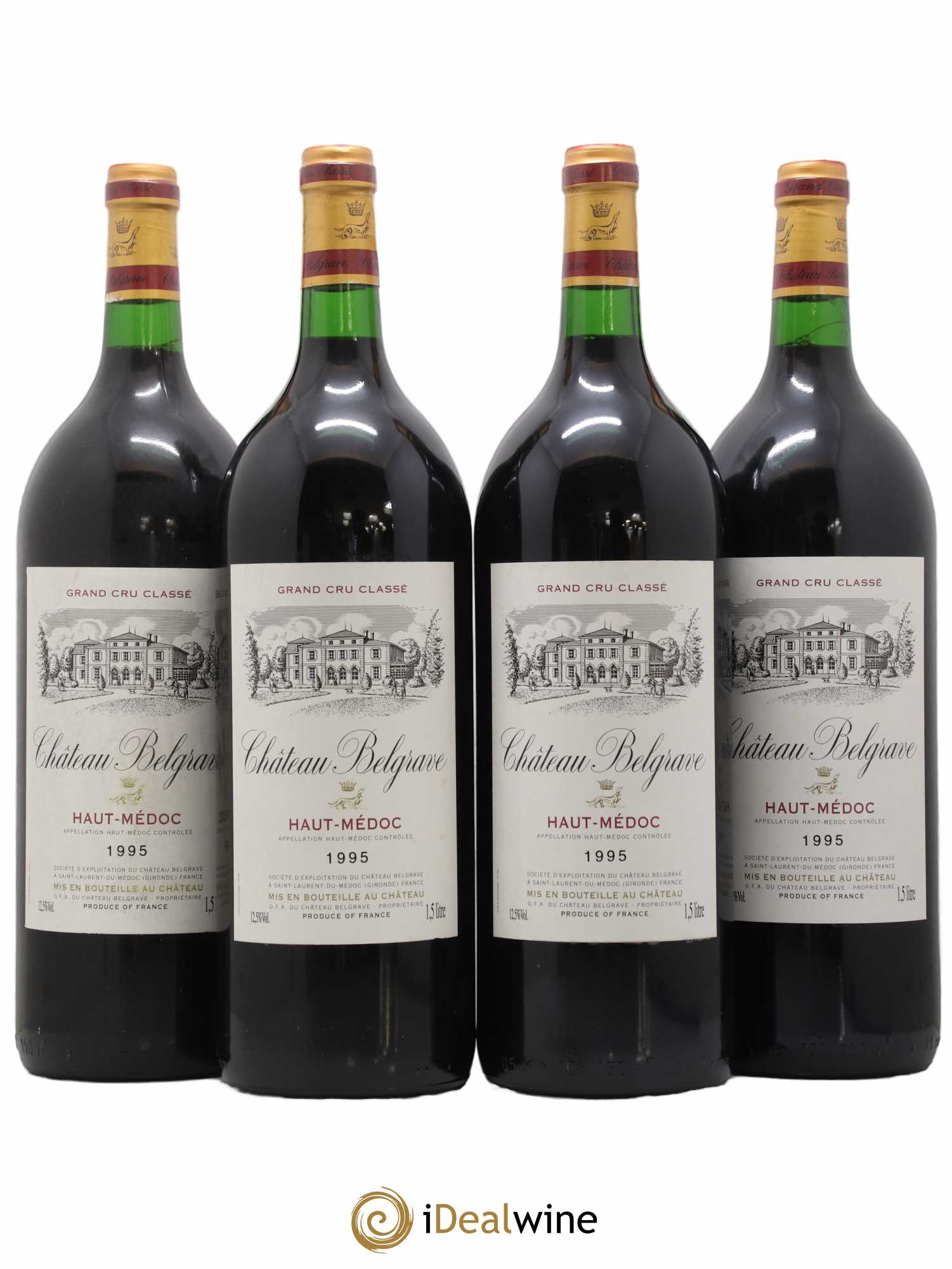 Château Belgrave 5ème Grand Cru Classé 1995 - Lot de 4 magnums - 0