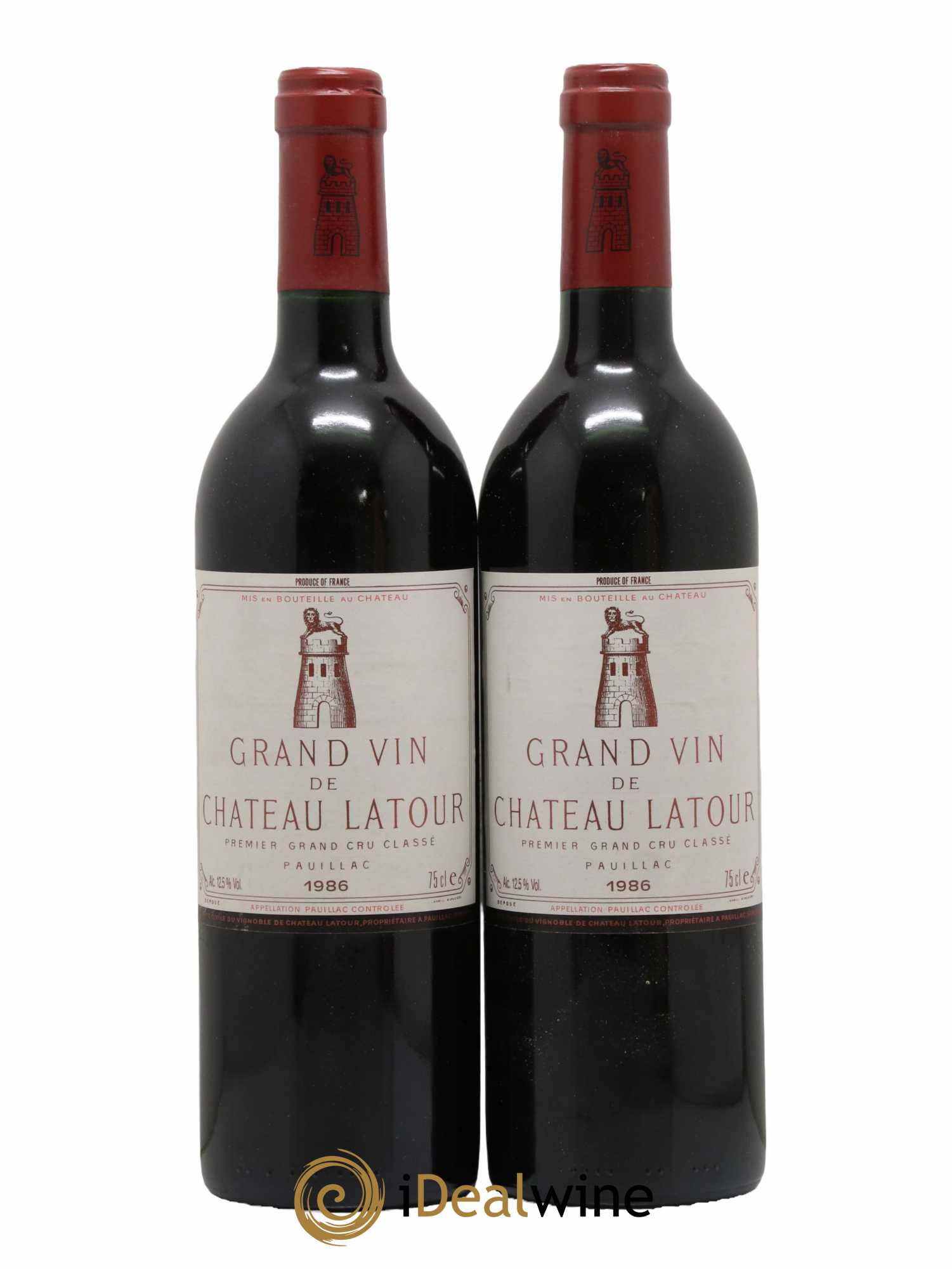 Château Latour 1er Grand Cru Classé 1986 - Lot de 2 bouteilles - 0