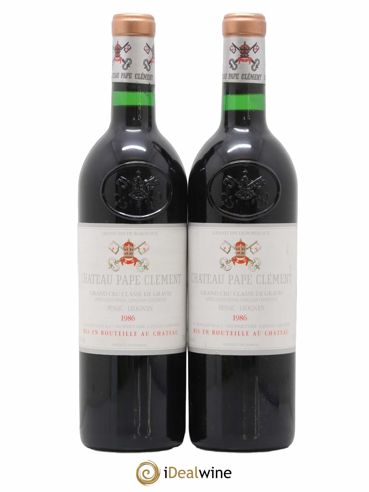 Château Pape Clément Cru Classé de Graves 1986 - Lot de 2 bouteilles - 0