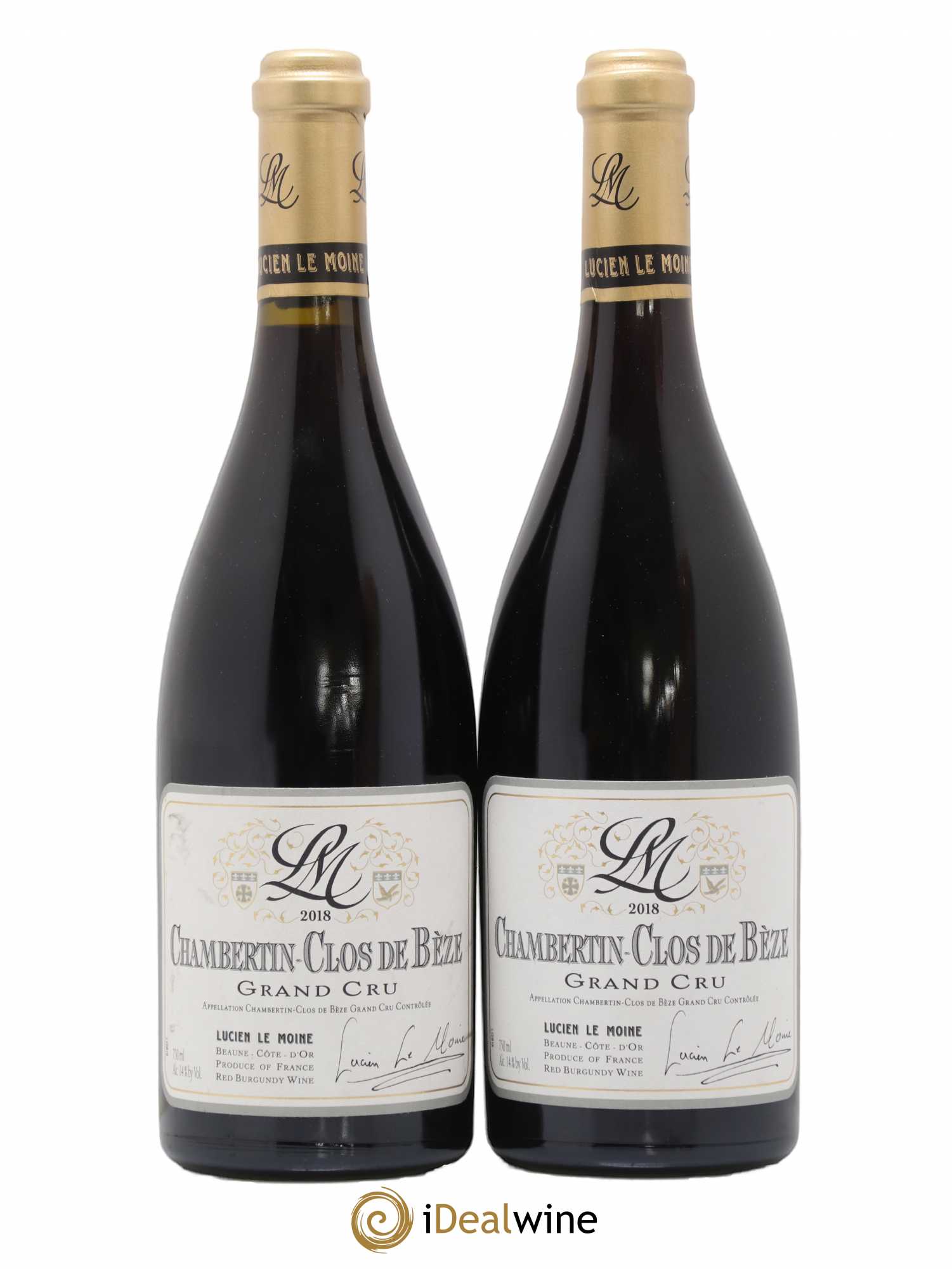 Chambertin Clos de Bèze Grand Cru Lucien Le Moine 2018 - Lot de 2 bouteilles - 0