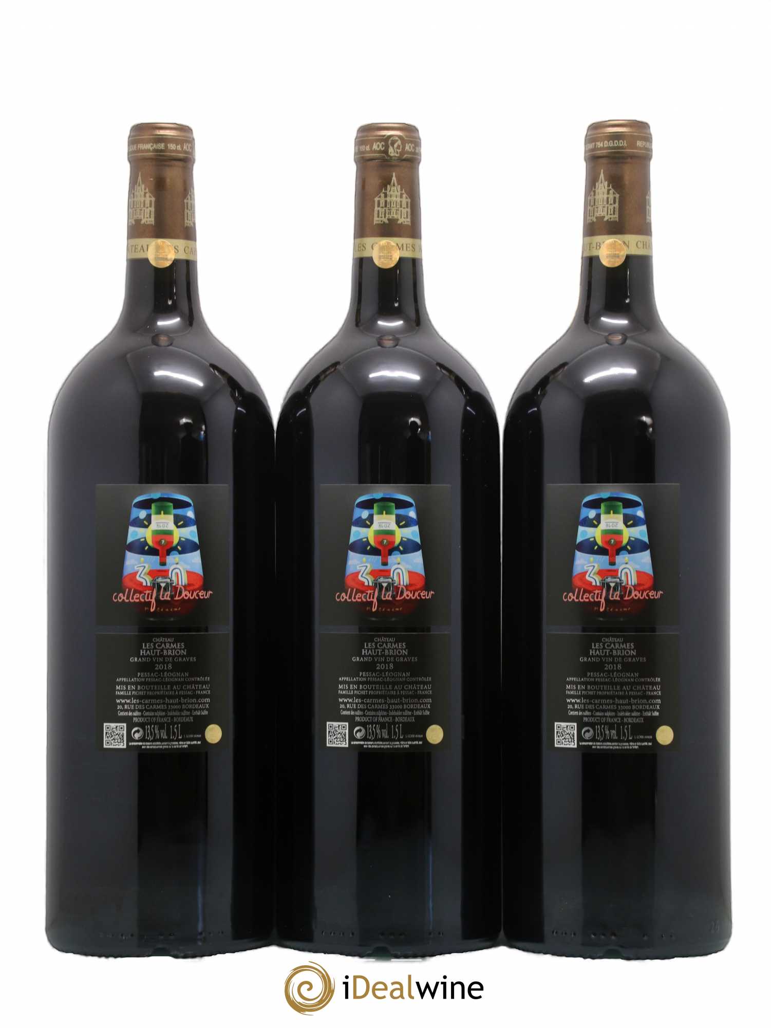 Château Les Carmes Haut-Brion Collectif la Douceur 2018 - Posten von 3 Magnum - 1
