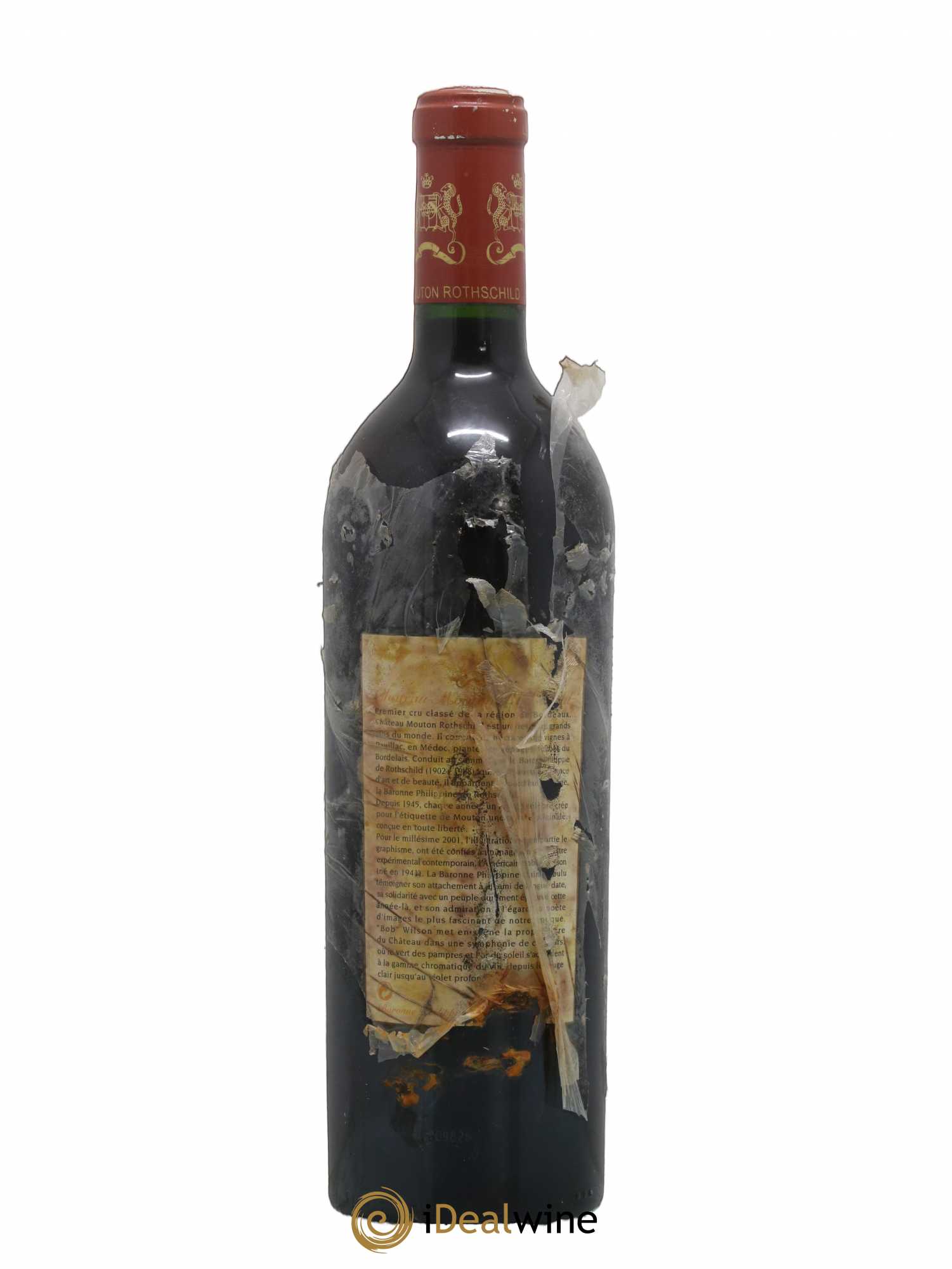 Château Mouton Rothschild 1er Grand Cru Classé 2001 - Lot de 1 bouteille - 1