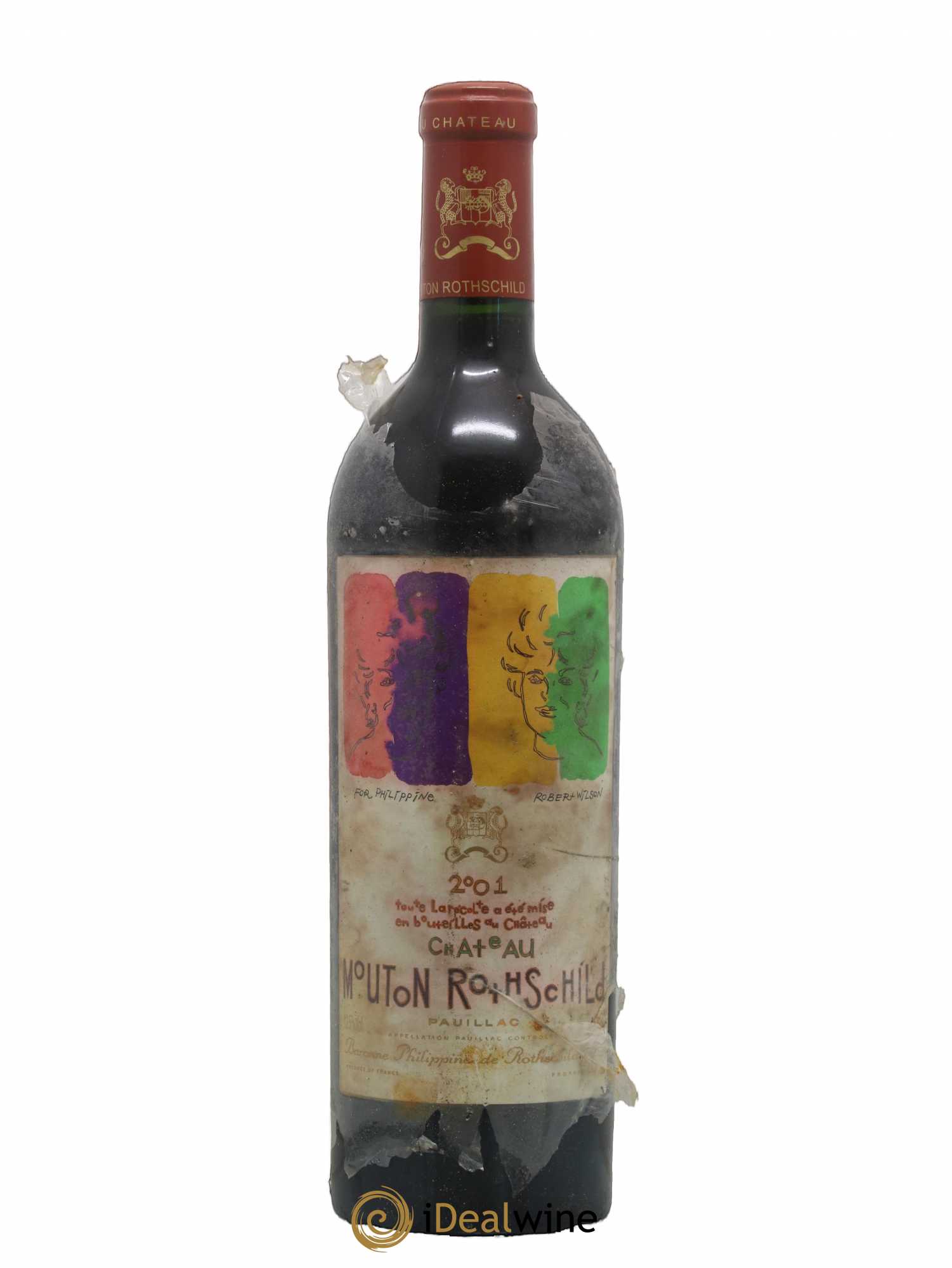 Château Mouton Rothschild 1er Grand Cru Classé 2001 - Lot de 1 bouteille - 0