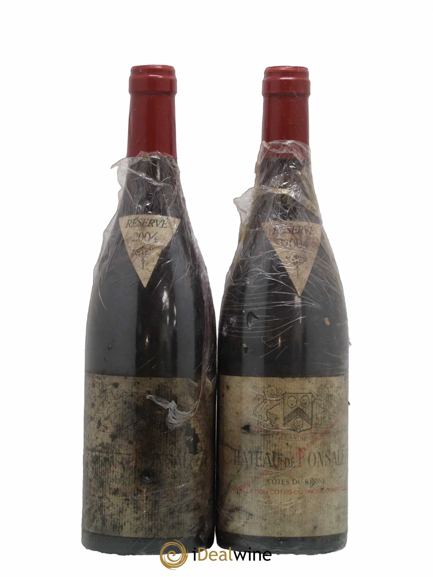 Côtes-du-Rhône Château de Fonsalette Emmanuel Reynaud 2004 - Lot de 2 bouteilles - 0