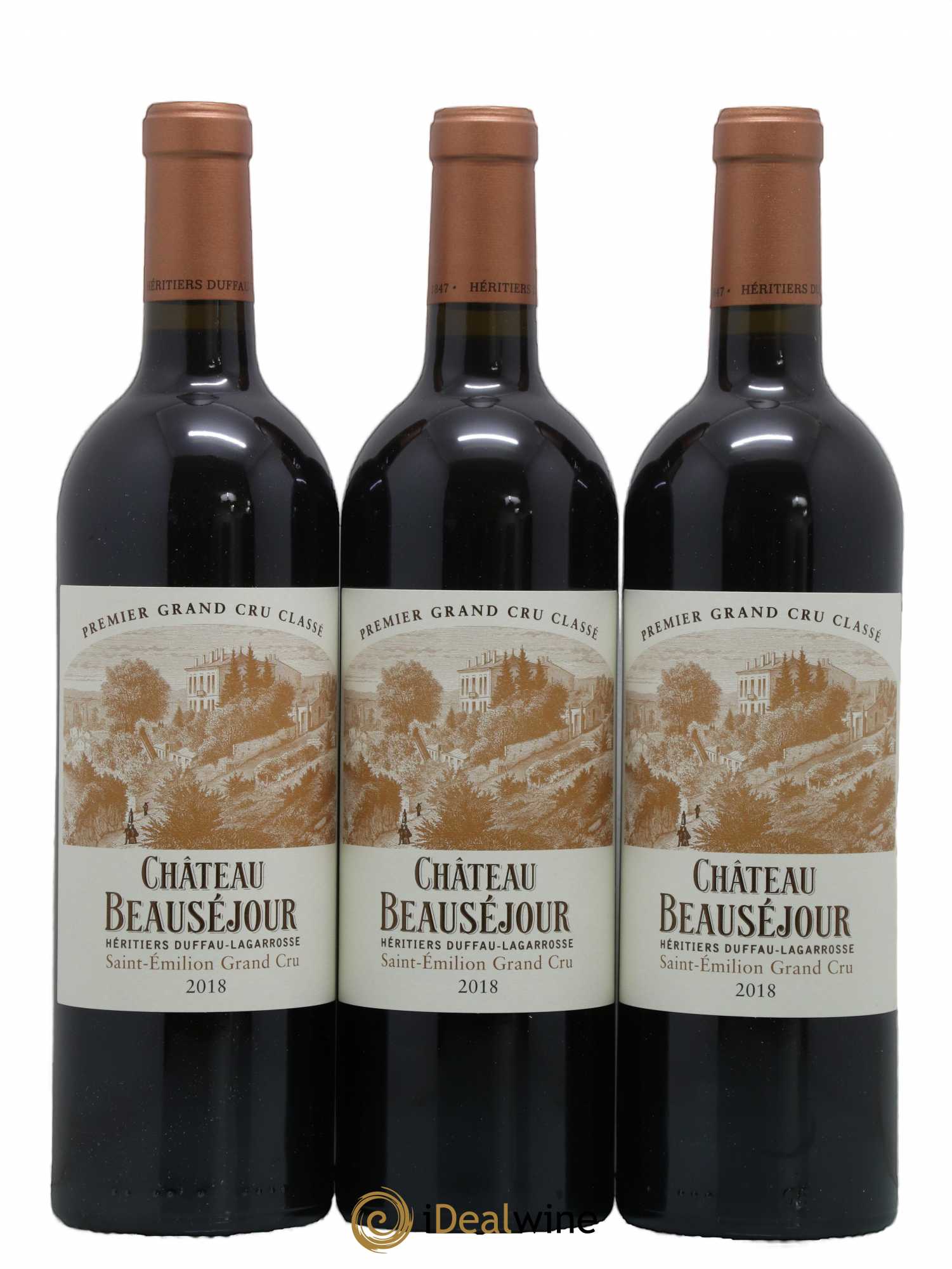 Château Beauséjour (Duffau-Lagarrosse) 1er Grand Cru Classé B 2018 - Lot de 6 bouteilles - 1