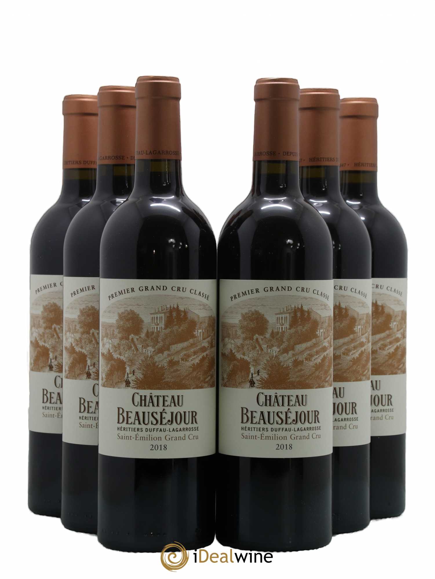 Château Beauséjour (Duffau-Lagarrosse) 1er Grand Cru Classé B 2018 - Lot de 6 bouteilles - 0