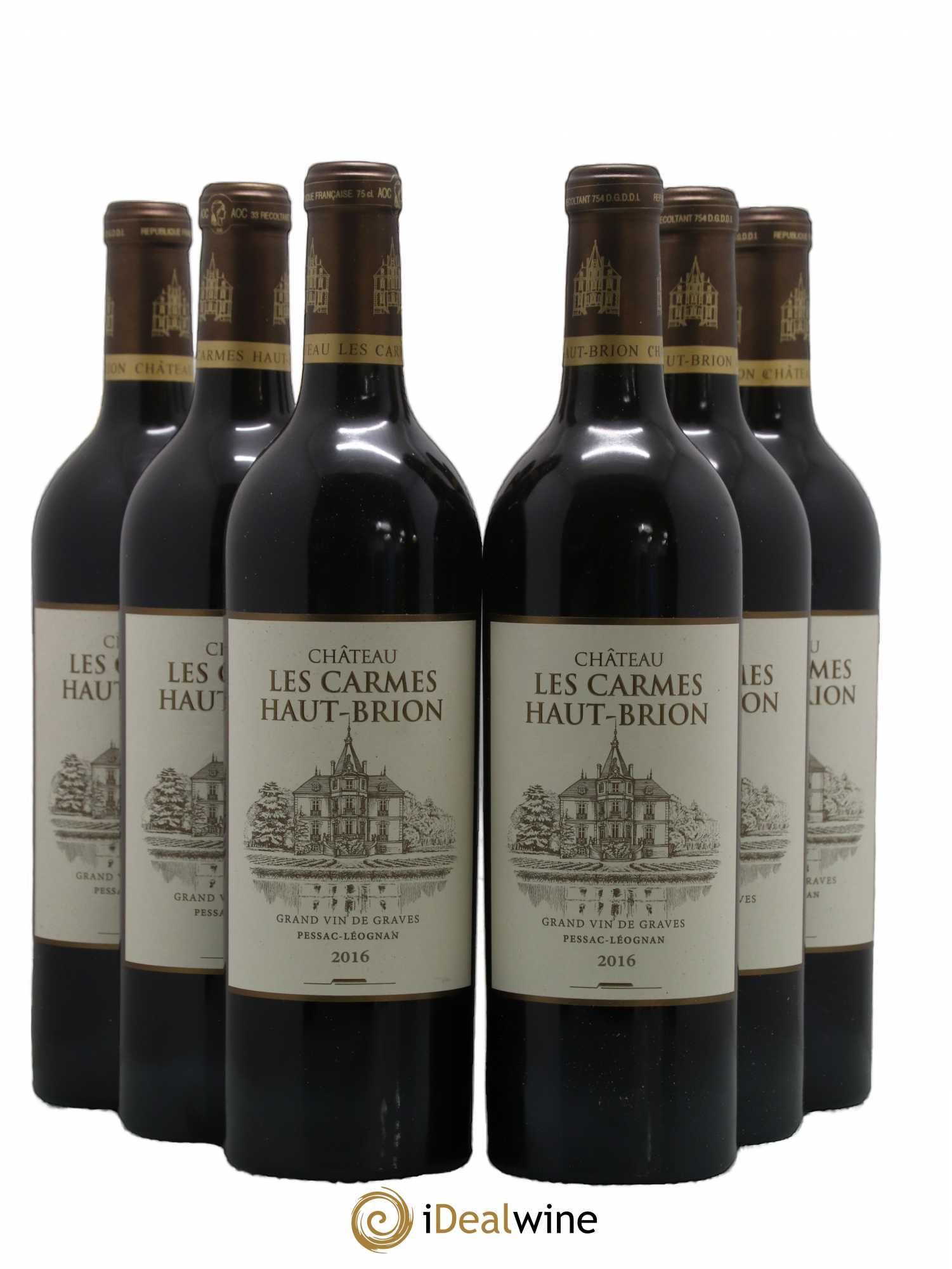 Château Les Carmes Haut-Brion 2016 - Lot de 6 bouteilles - 0