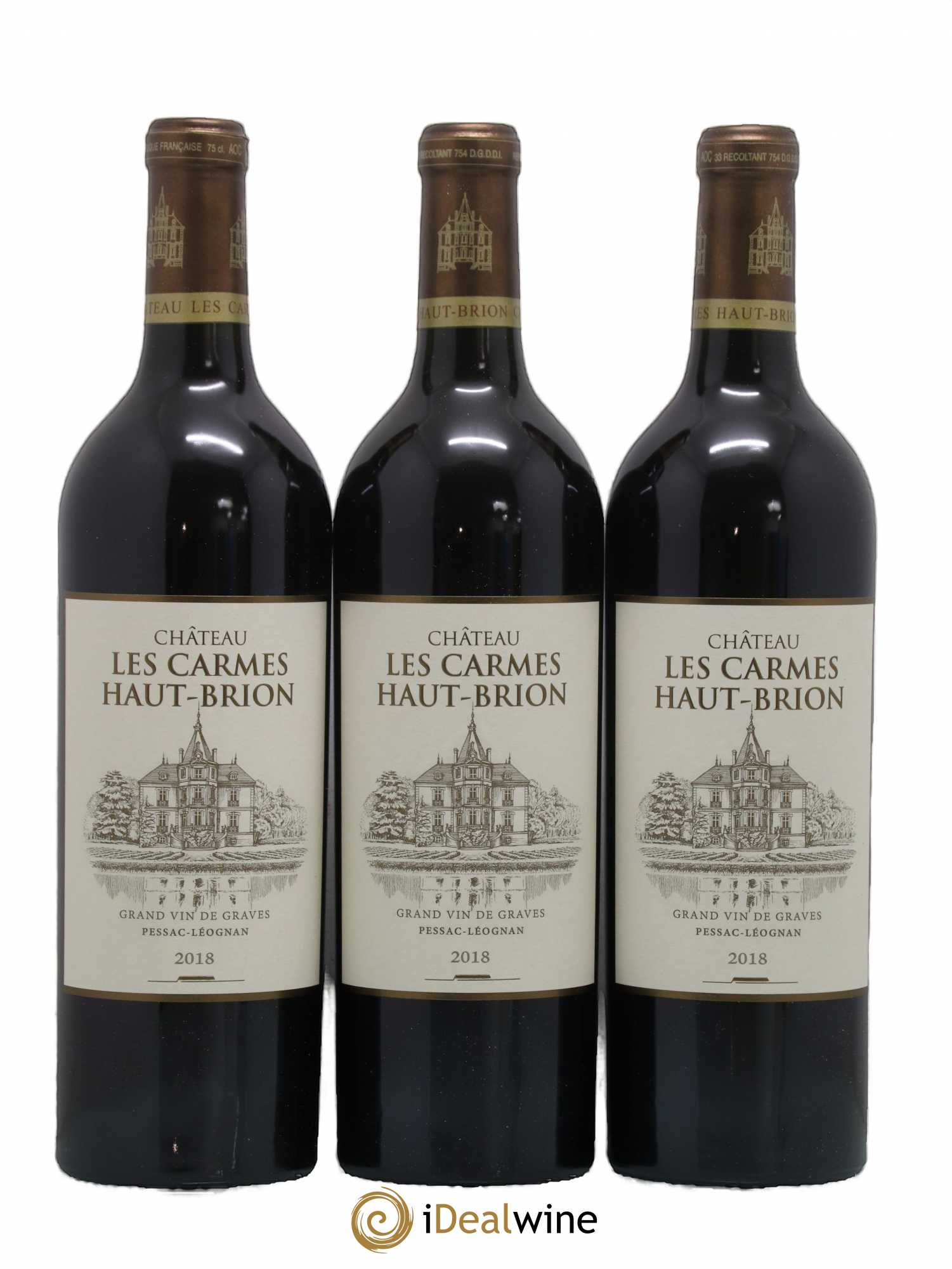 Château Les Carmes Haut-Brion 2018 - Lot de 6 bouteilles - 1