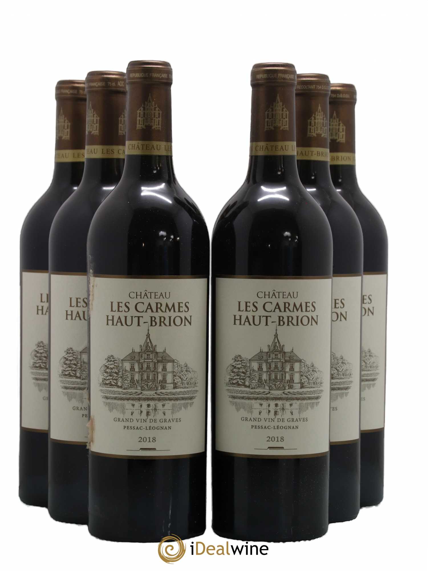 Château Les Carmes Haut-Brion 2018 - Lot de 6 bouteilles - 0