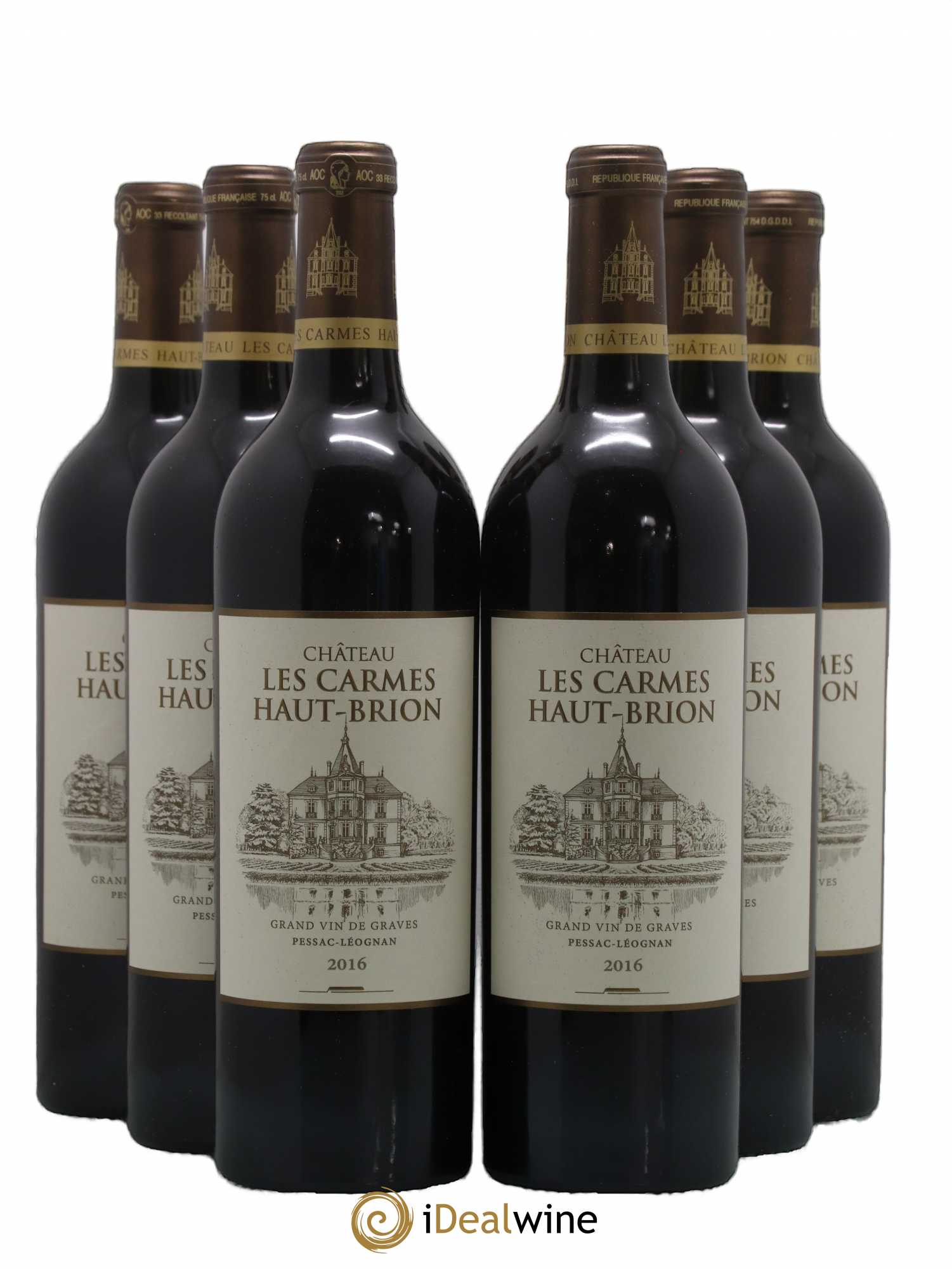 Château Les Carmes Haut-Brion 2016 - Lot de 6 bouteilles - 0