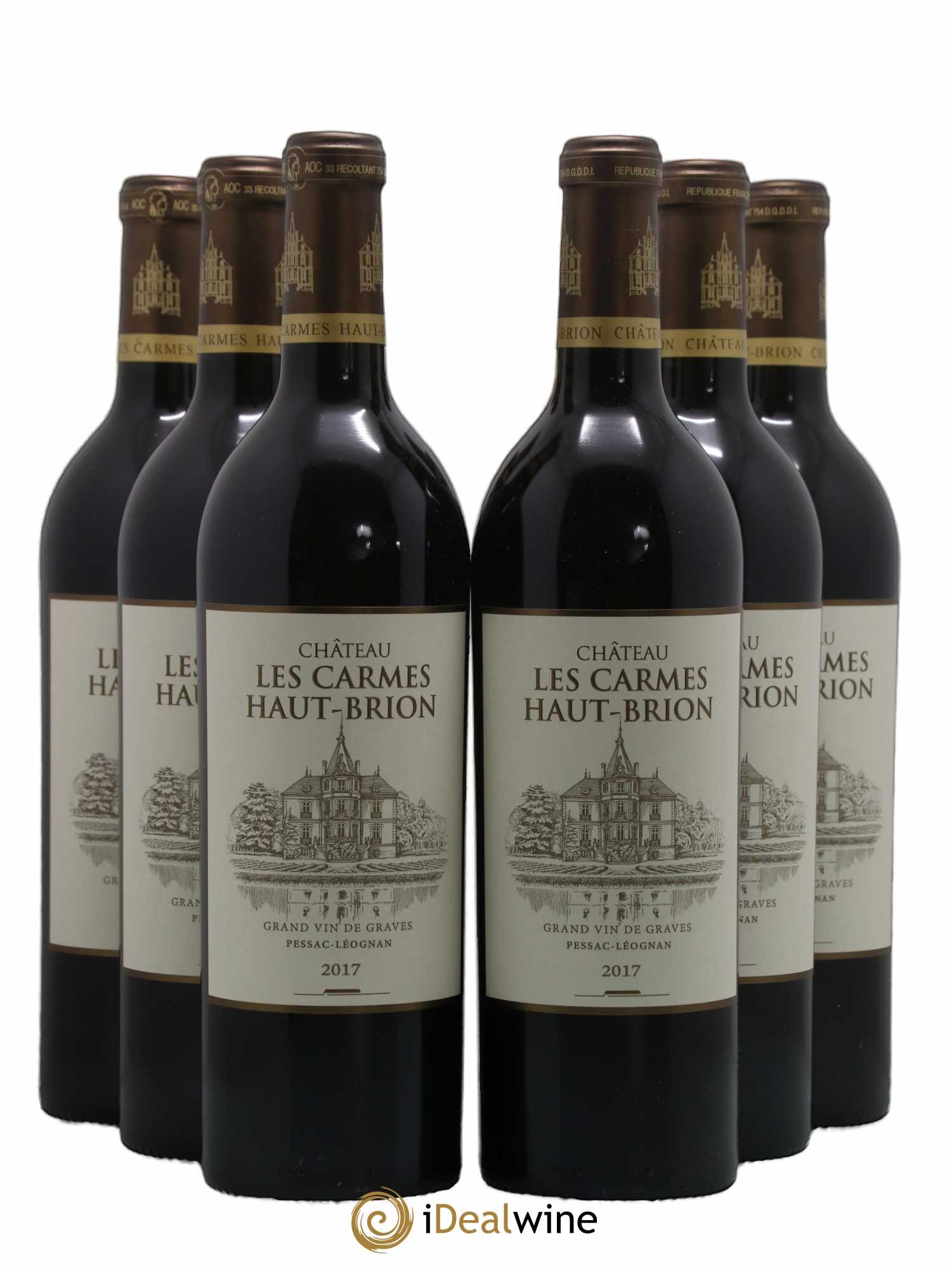 Château Les Carmes Haut-Brion 2017 - Lot de 6 bouteilles - 0