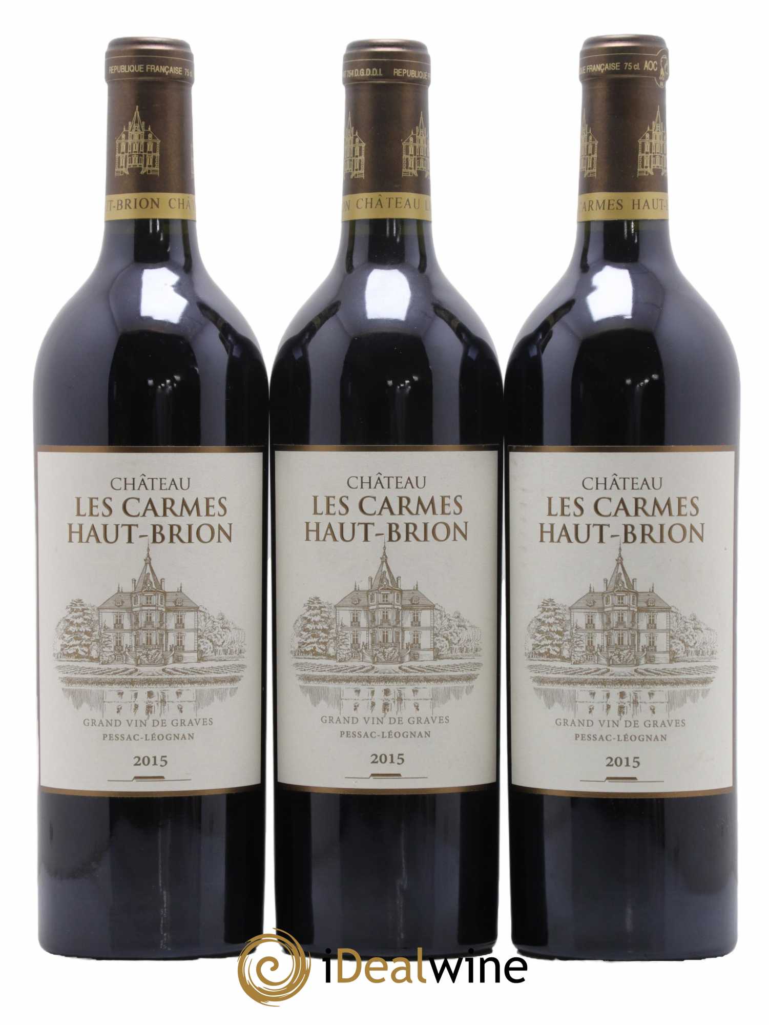Château Les Carmes Haut-Brion 2015 - Lot de 3 bouteilles - 0