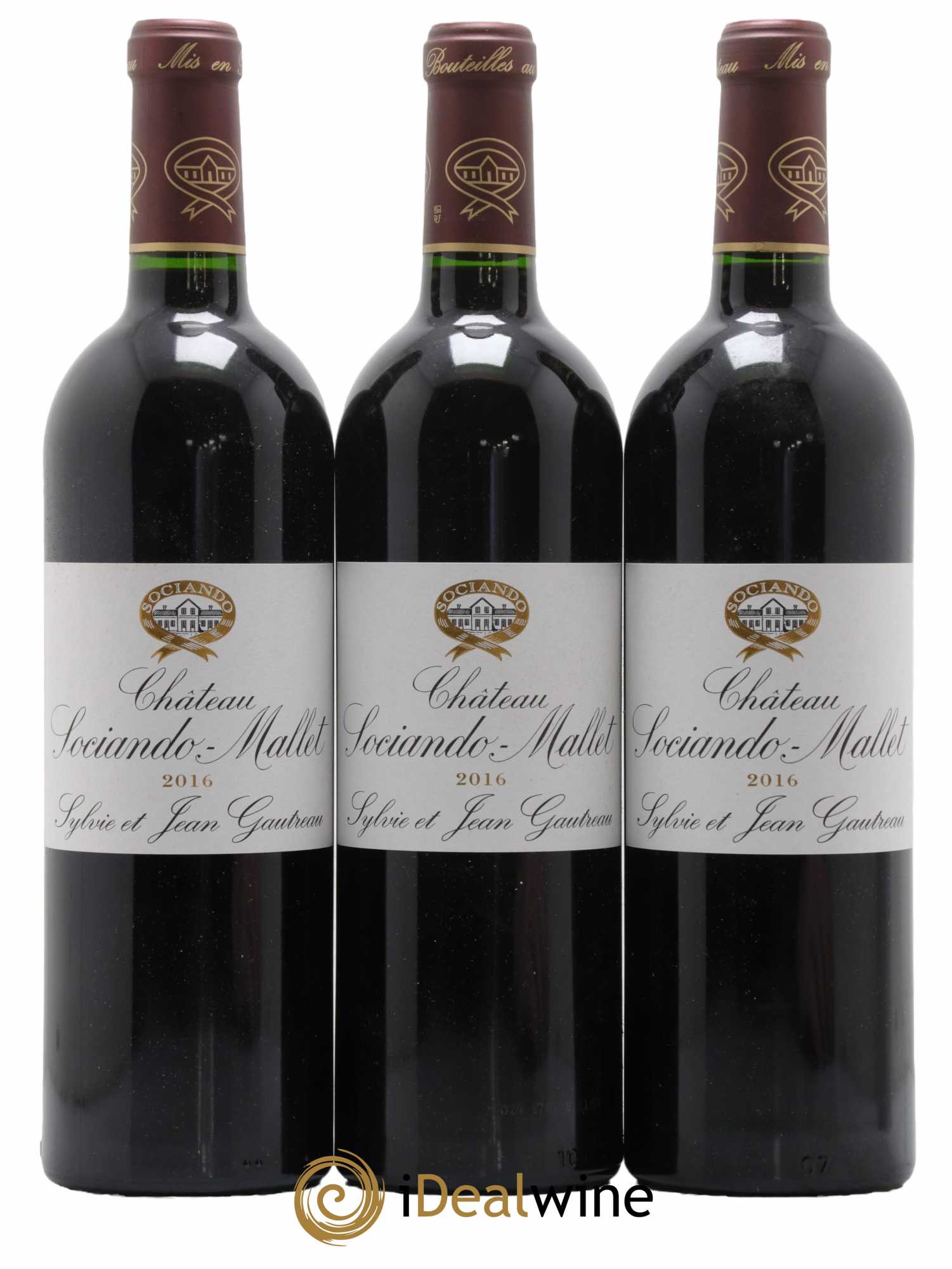 Château Sociando Mallet 2016 - Lot de 3 bouteilles - 0