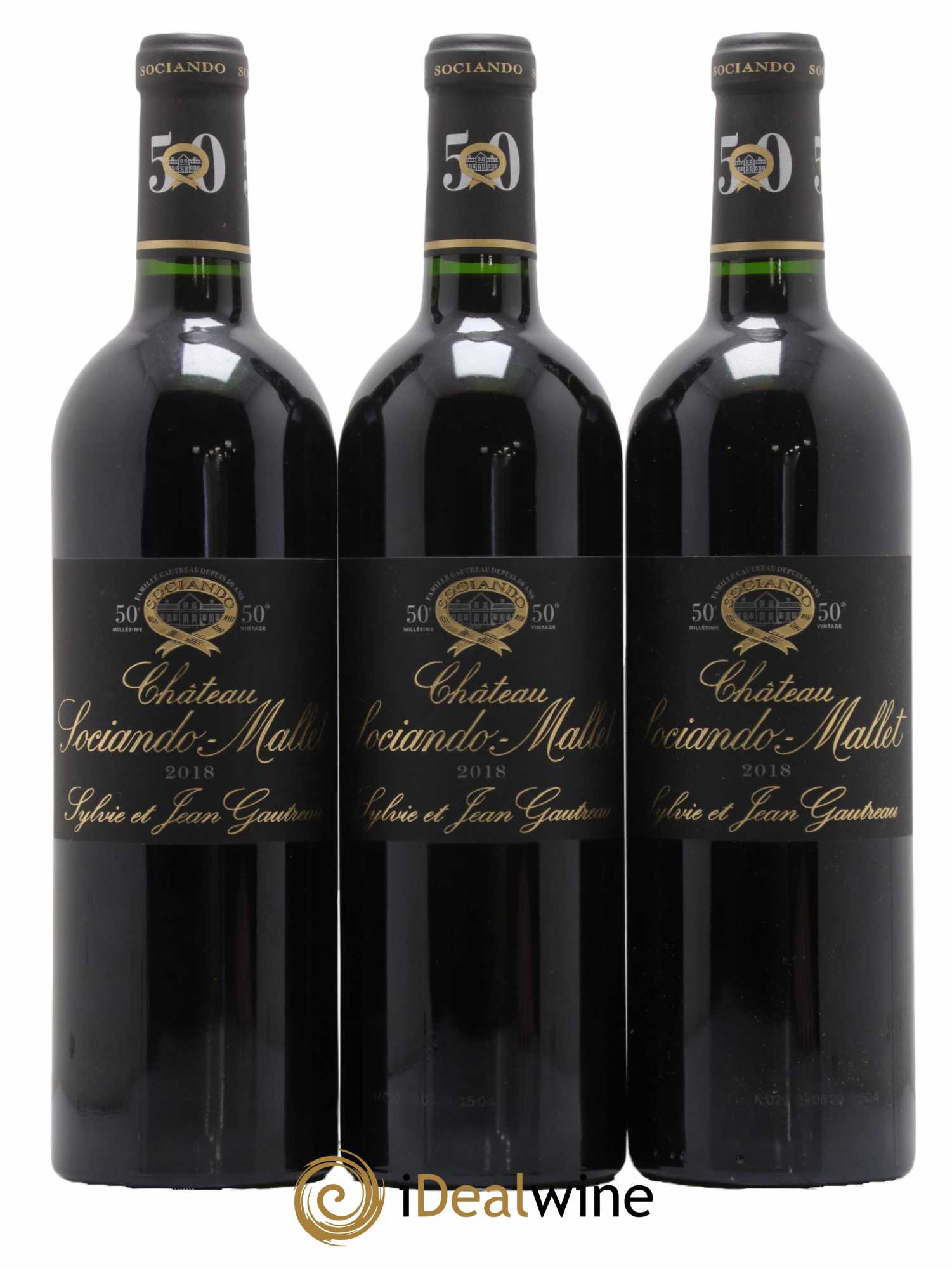 Château Sociando Mallet 2018 - Lot de 3 bouteilles - 0