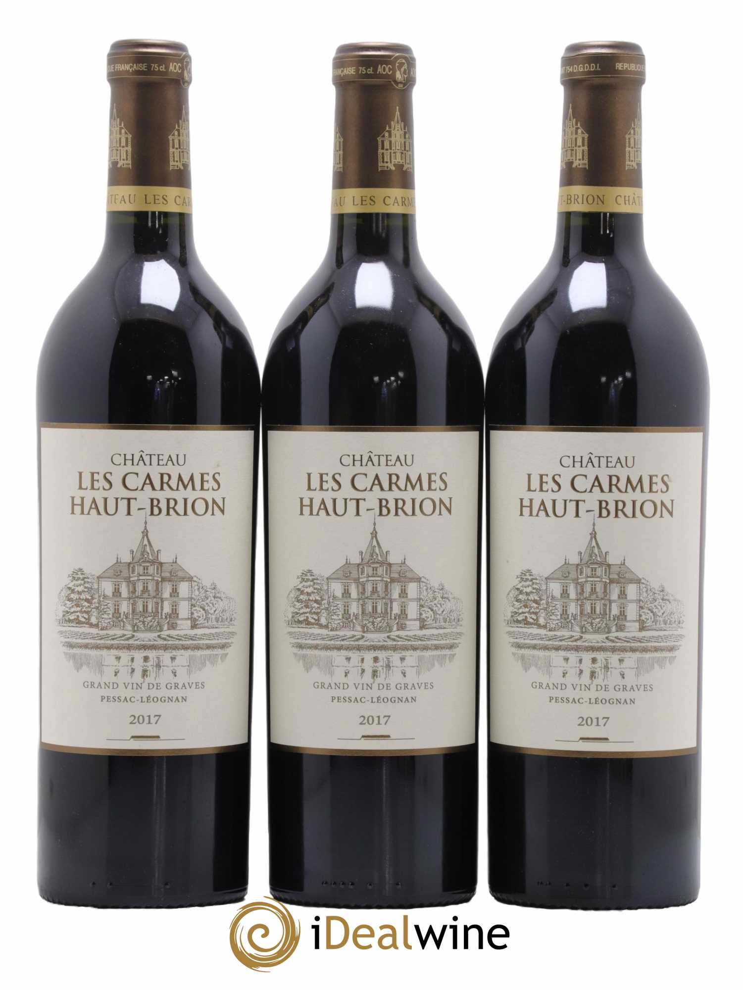 Château Les Carmes Haut-Brion 2017 - Lot de 3 bouteilles - 0
